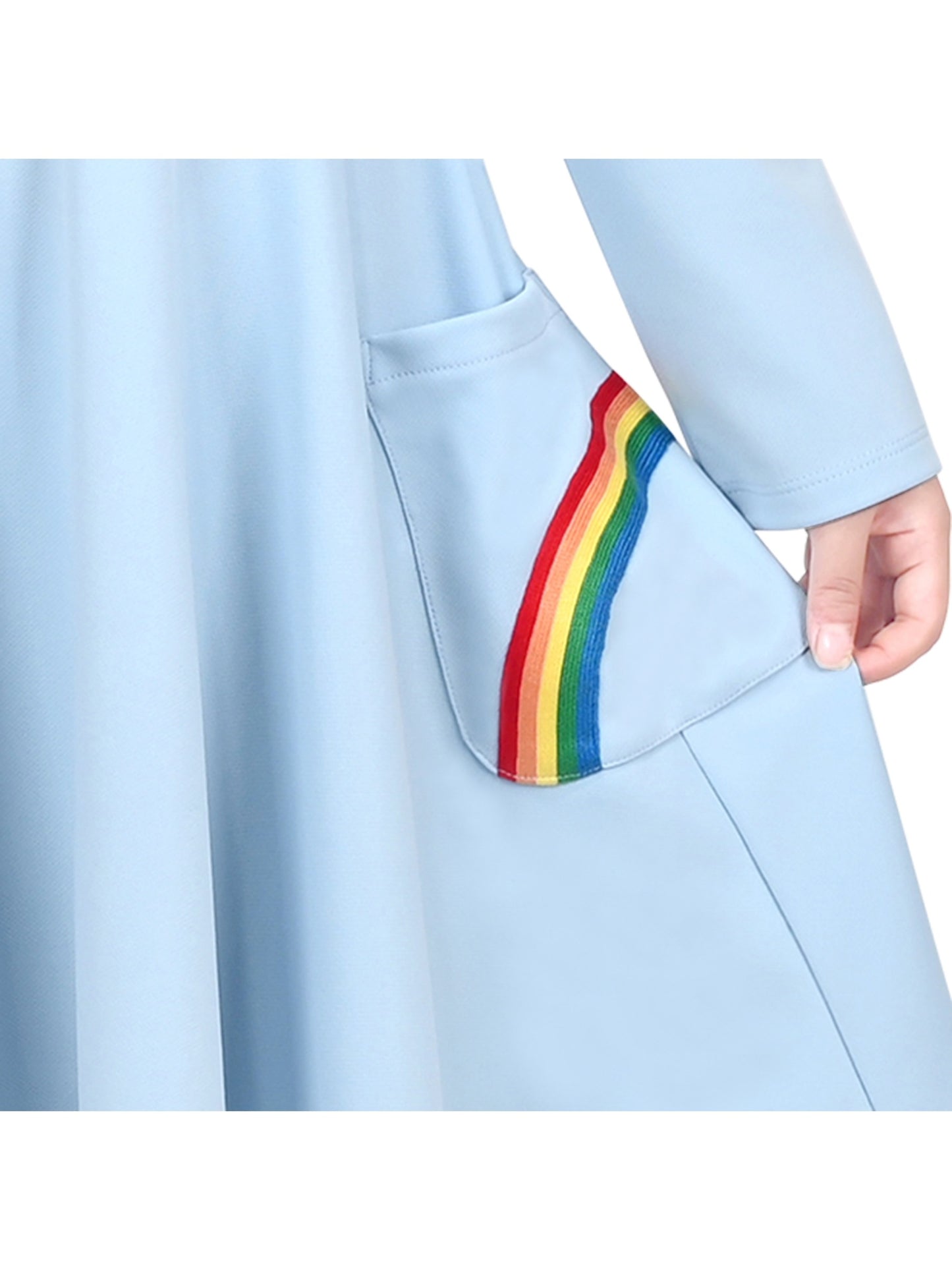 Girls Dress Unicorn Rainbow Casual Long Sleeve Blue