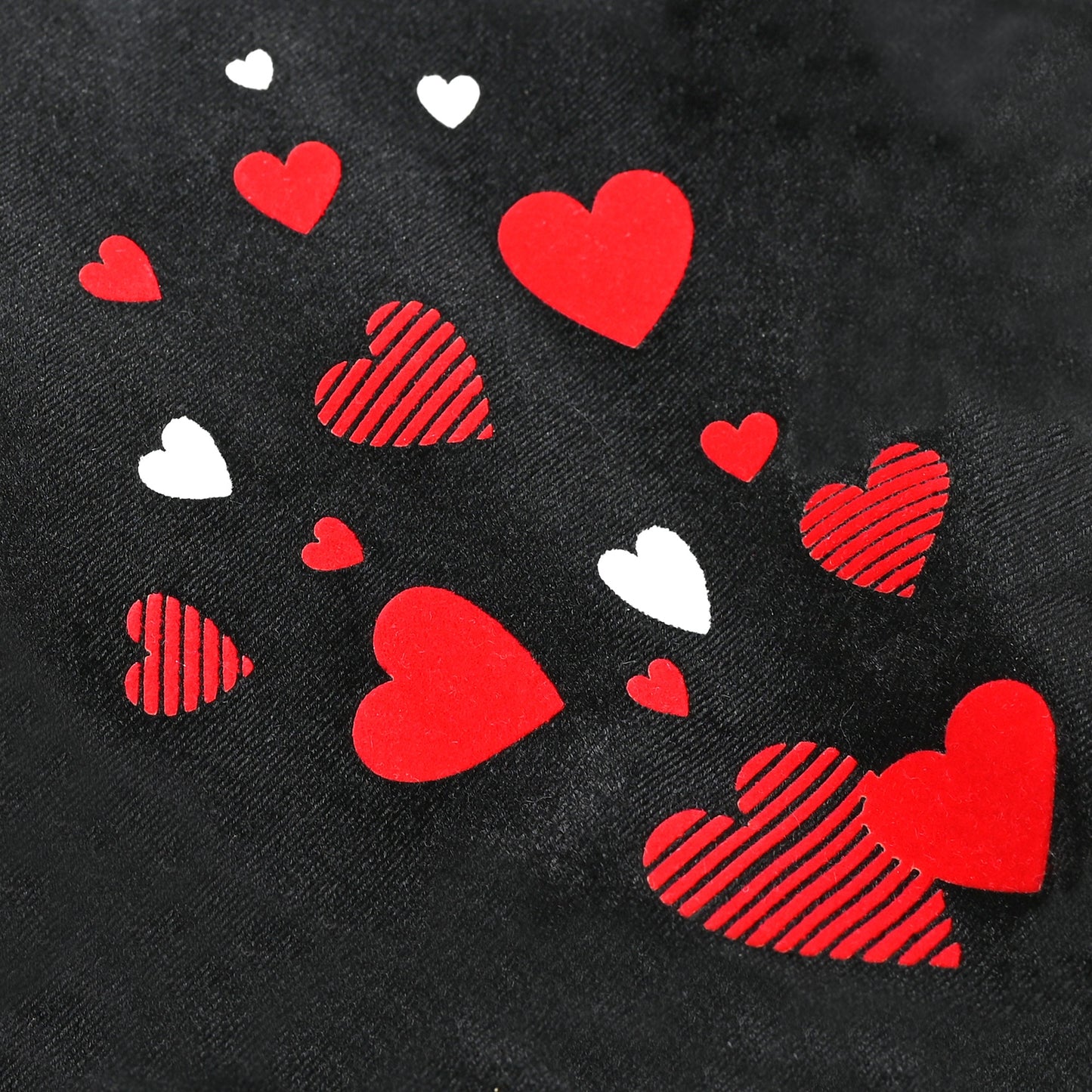 Girls Dress Black Heart Tulle Party Velvet Valentine's Day Party Black