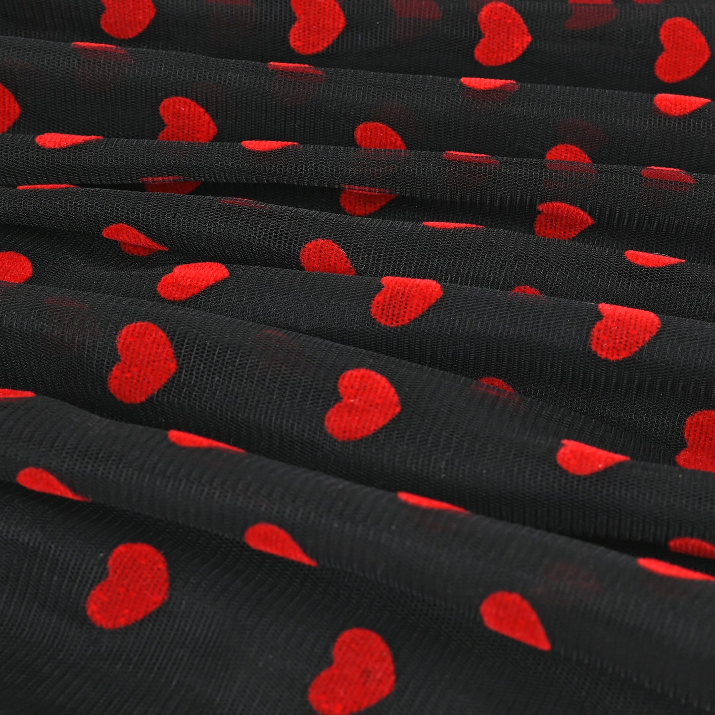 Girls Dress Black Heart Tulle Party Velvet Valentine's Day Party Black