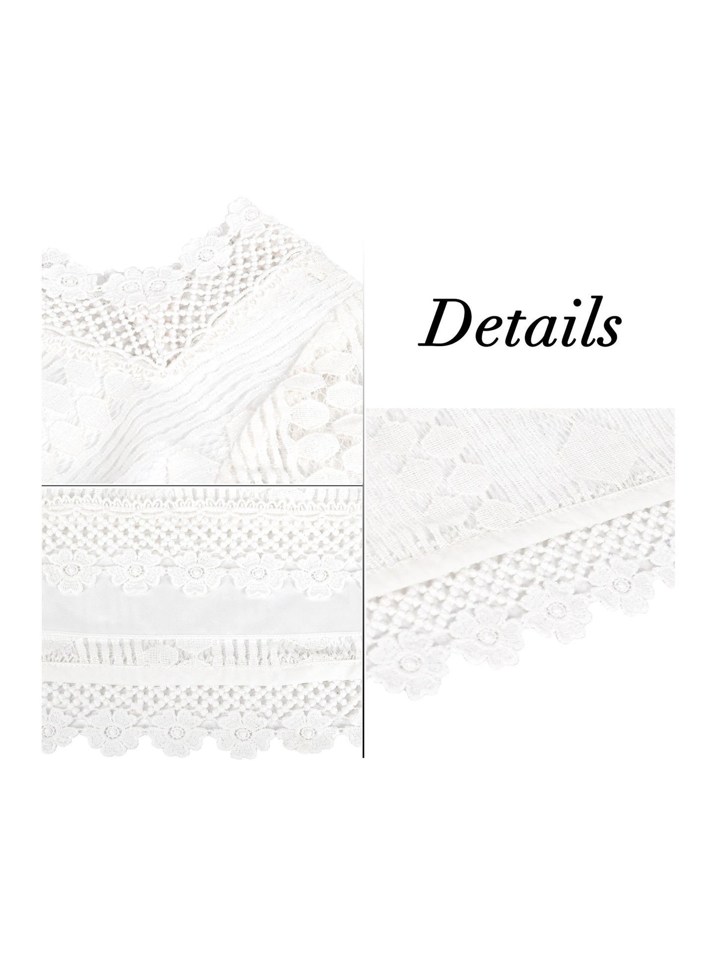 Girls Dress Flower Lace White Collar Skirt Dress White