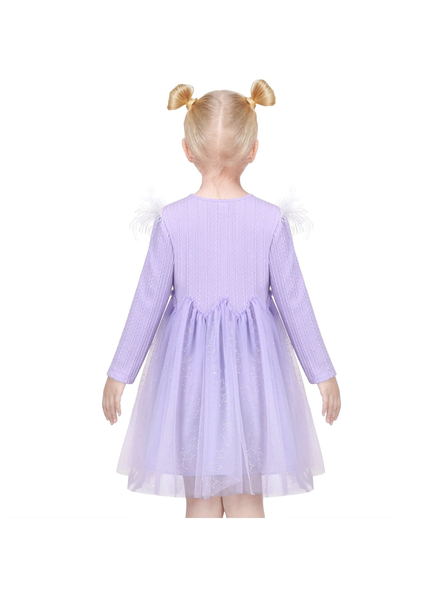 Girls Dress Black Heart Tulle Party Velvet Valentine's Day Party Purple