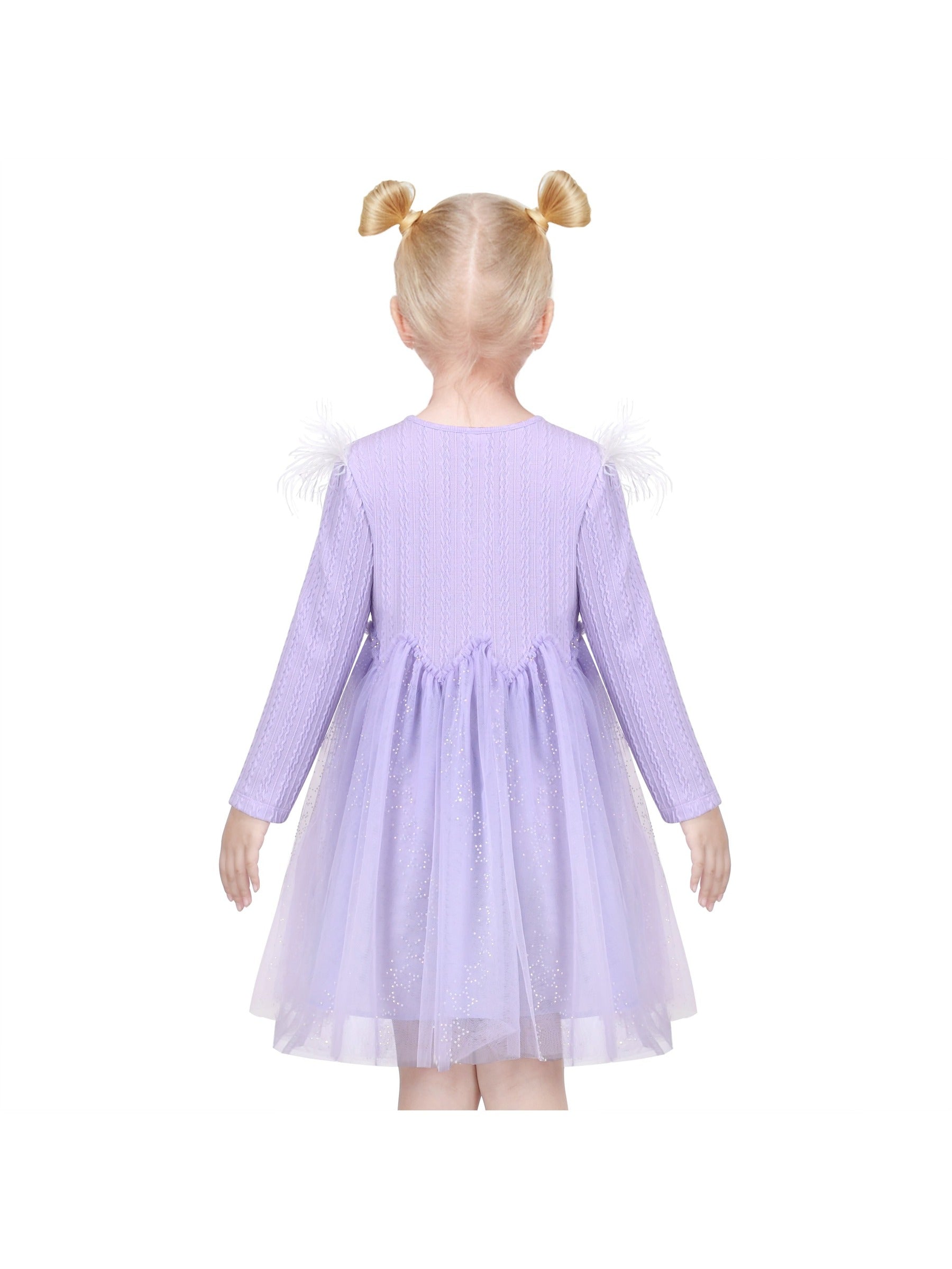 Girls Dress Black Heart Tulle Party Velvet Valentine's Day Party Purple