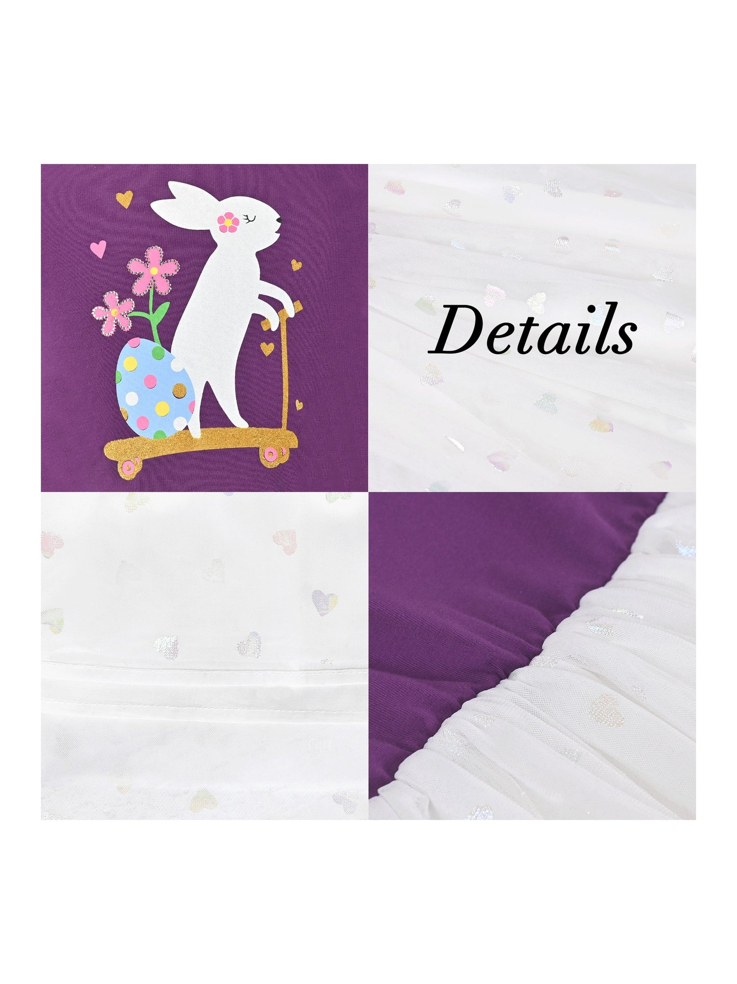 Girls Dress Sequin Stripe Ruffle Fairy Rainbow Colorful Long Sleeve Purple