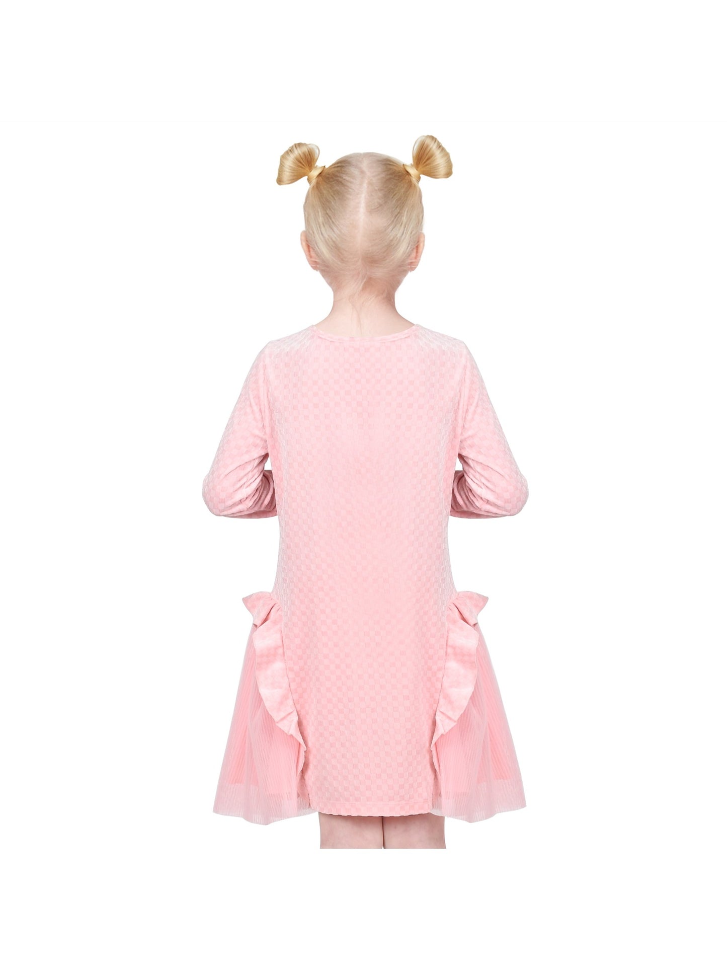 Girls Dress Christmas Santa Reindeer 2-in-1 Top Dress Pink