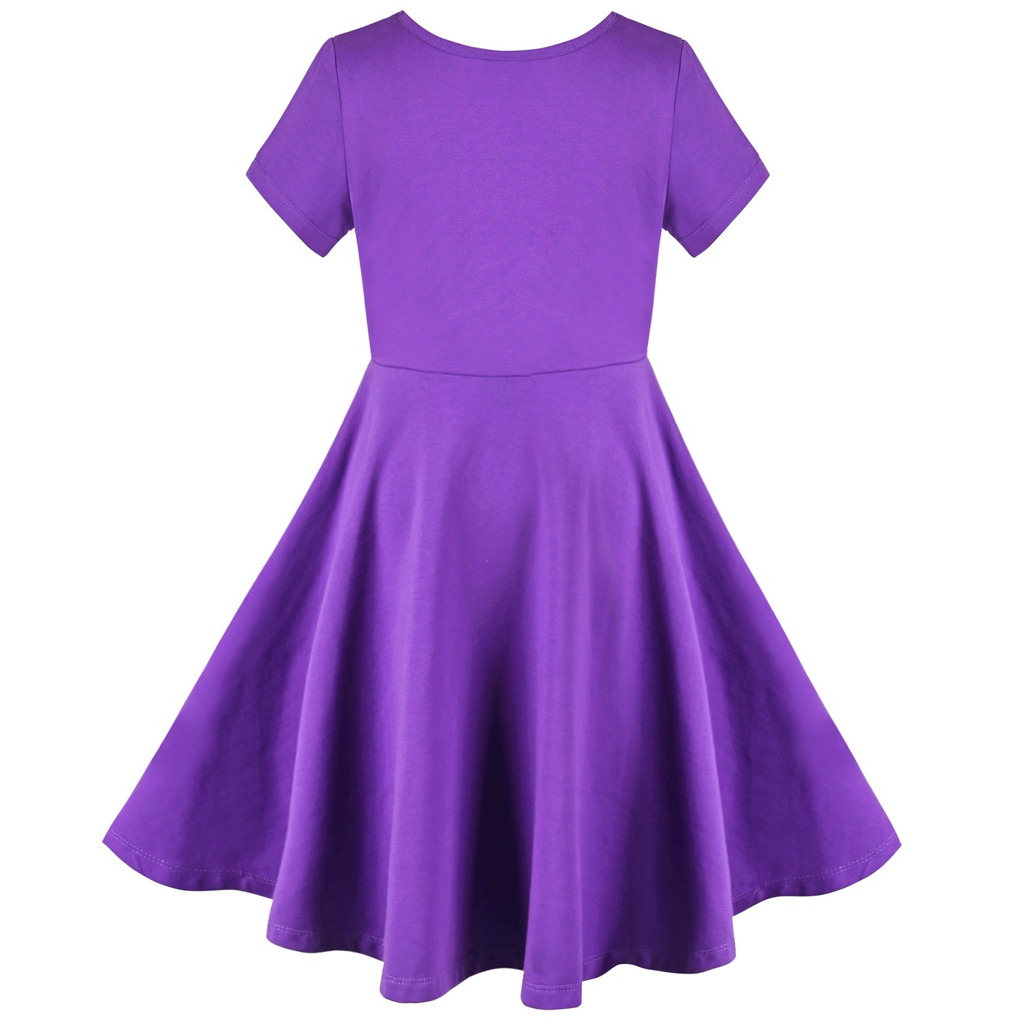 Girls Dress Blue Dot Rabbit Bunny Knitted Cotton Sundress Purple