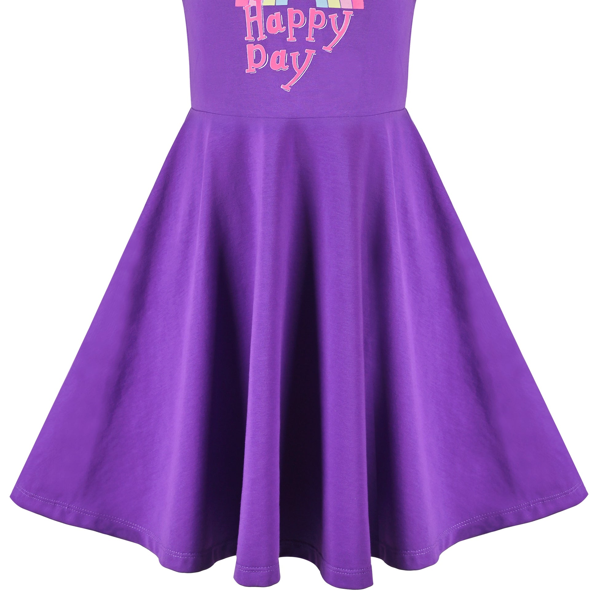Girls Dress Blue Dot Rabbit Bunny Knitted Cotton Sundress Purple
