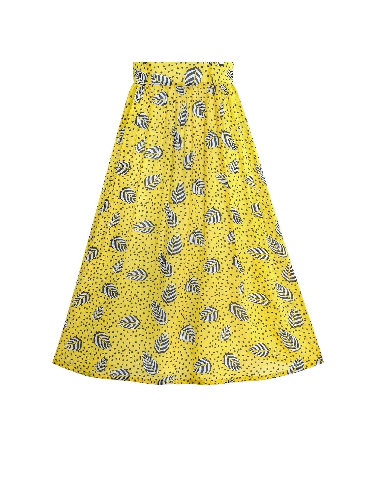 Women's Chiffon Floral Ruffled Cold Shoulder Casual Party Dress Yellow