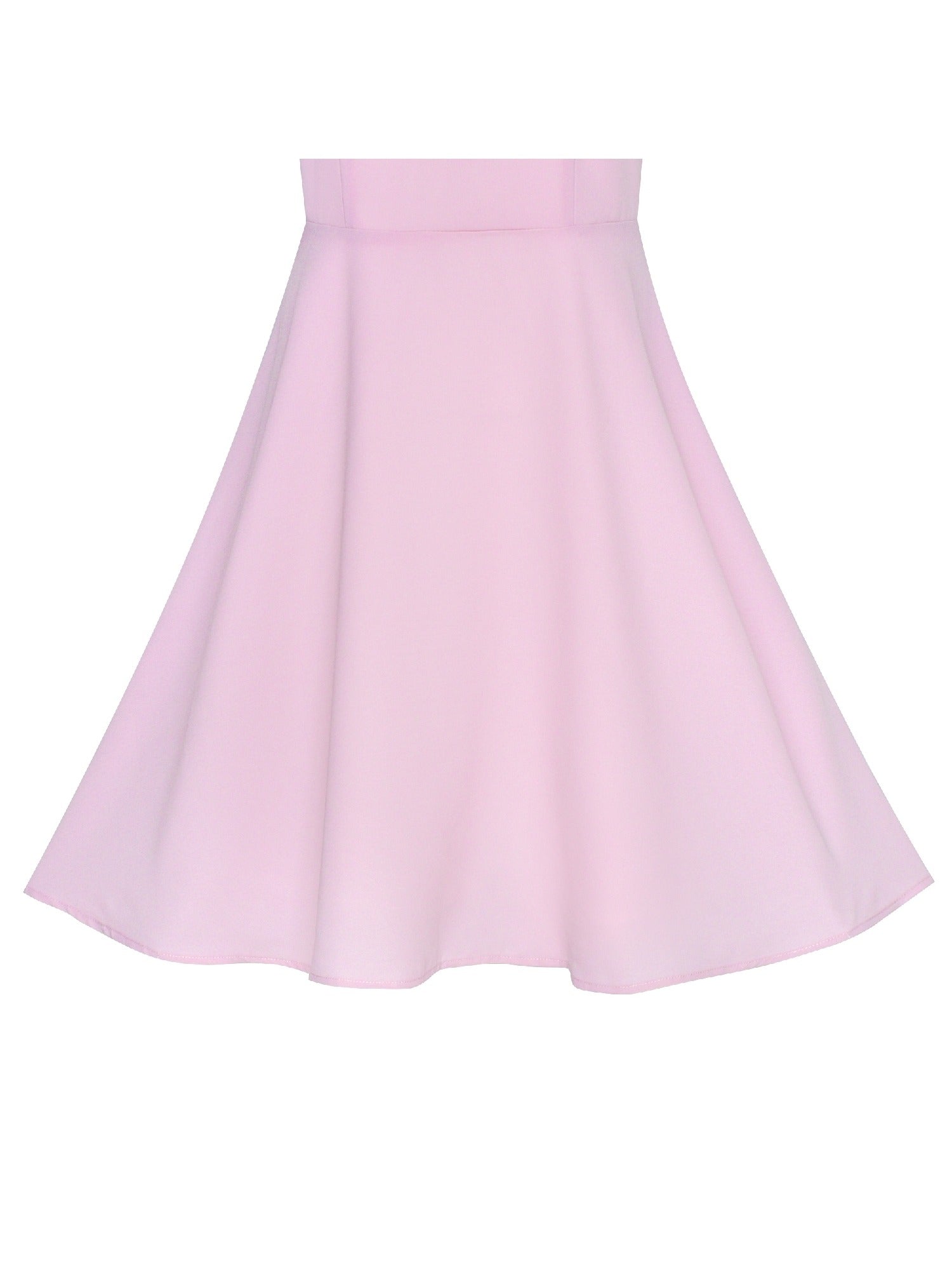 Women's Ruffle Cape Sleeve Vintage Casual Party Dress Pink