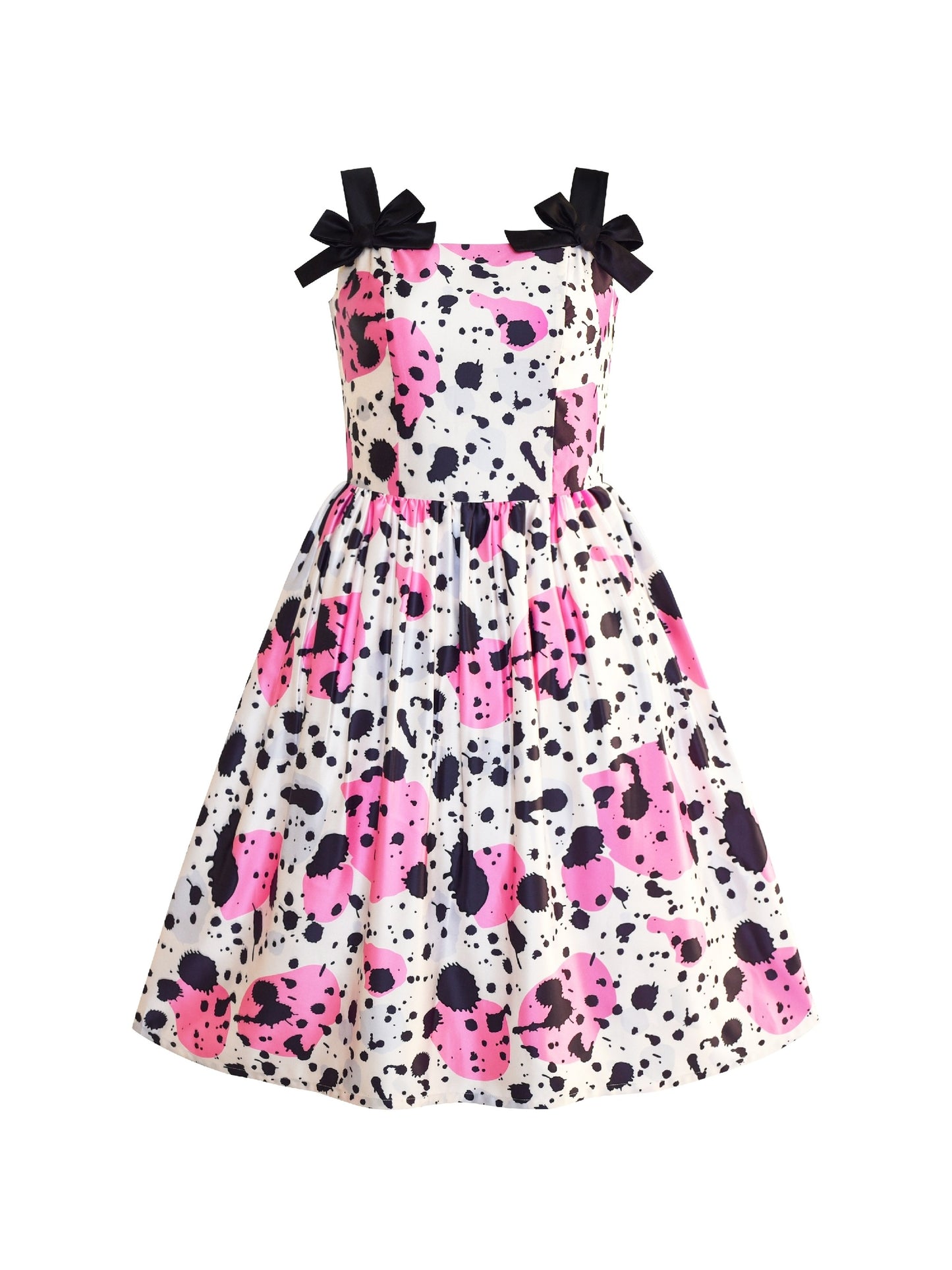 Women's Painting Flower Design Vintage Casual Party Cocktail Dress Pink