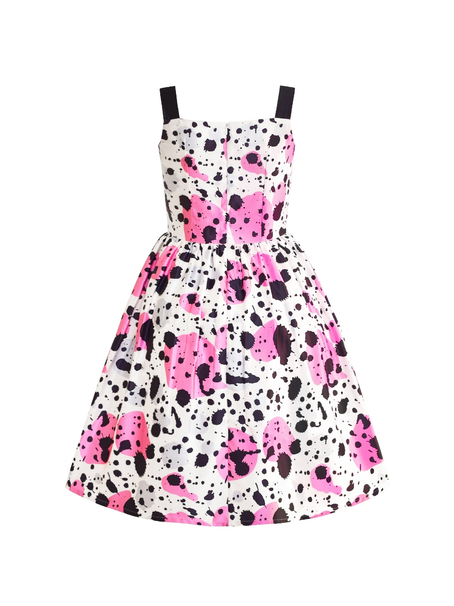 Women's Painting Flower Design Vintage Casual Party Cocktail Dress Pink