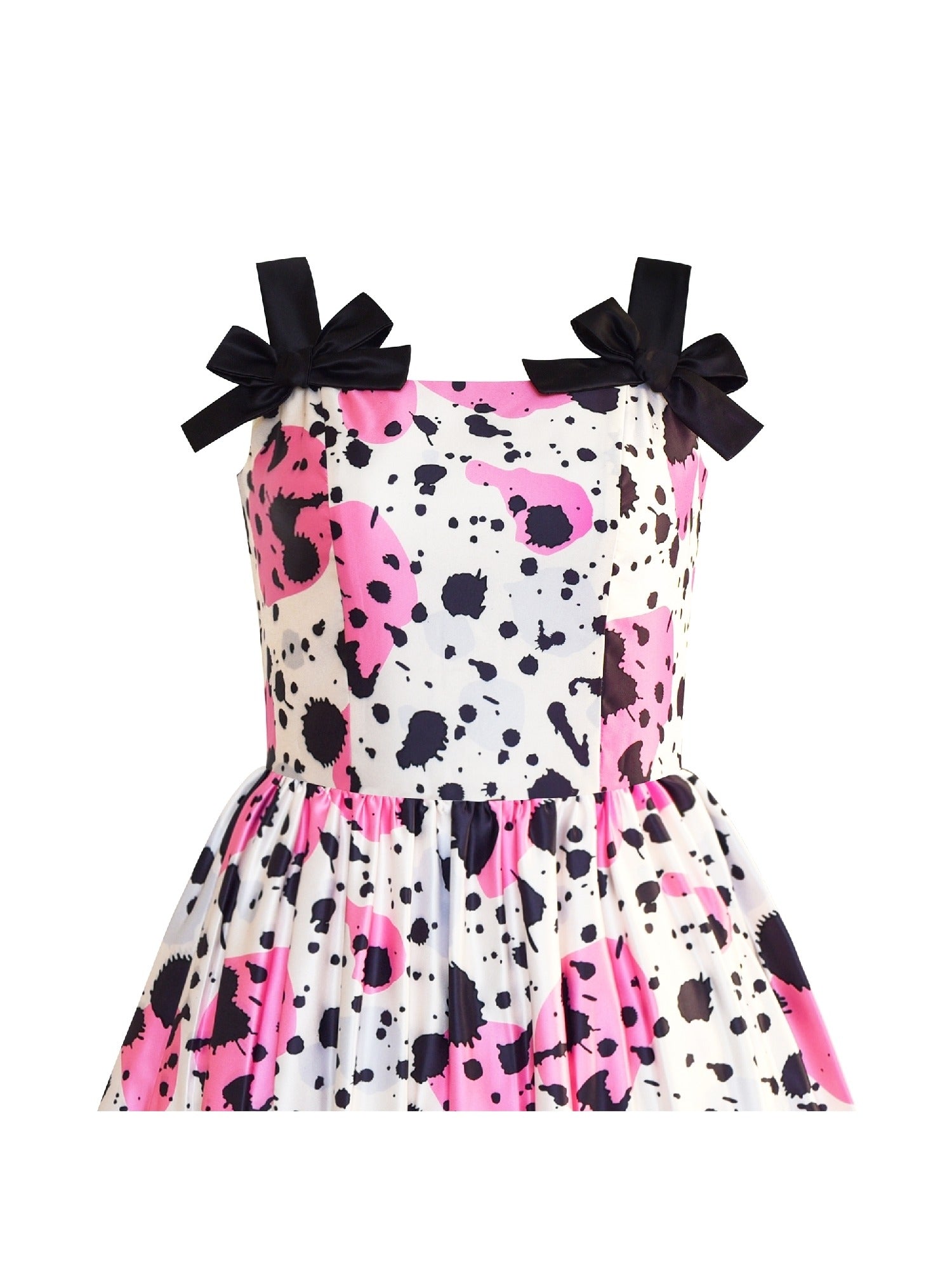 Women's Painting Flower Design Vintage Casual Party Cocktail Dress Pink