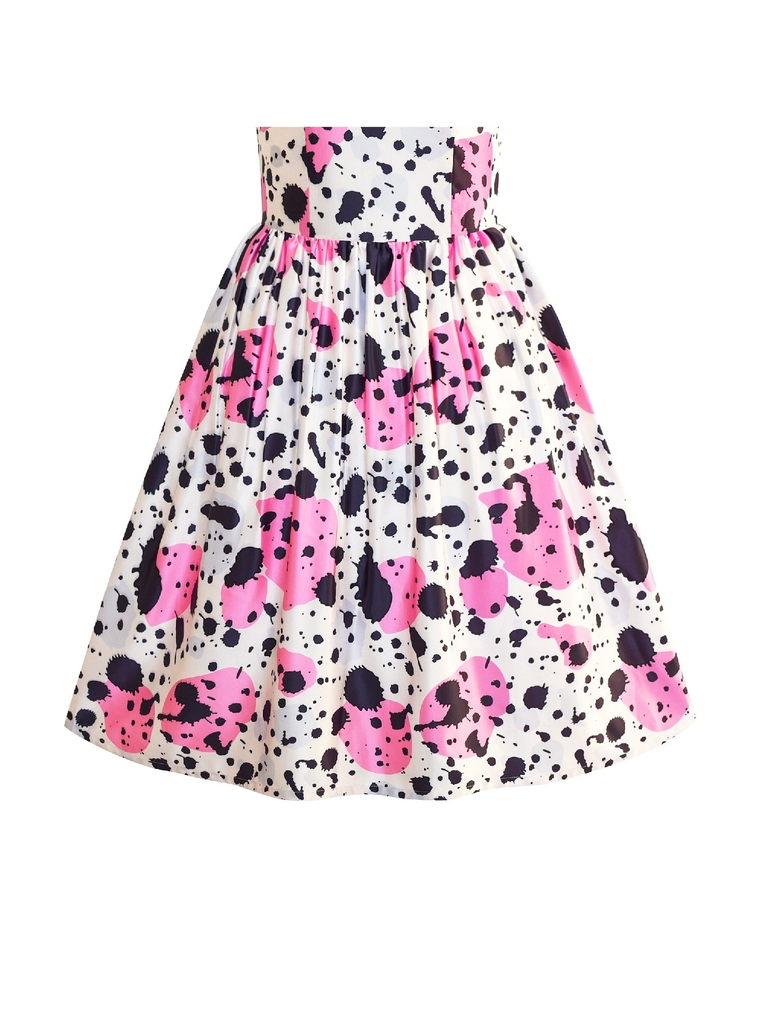 Women's Painting Flower Design Vintage Casual Party Cocktail Dress Pink