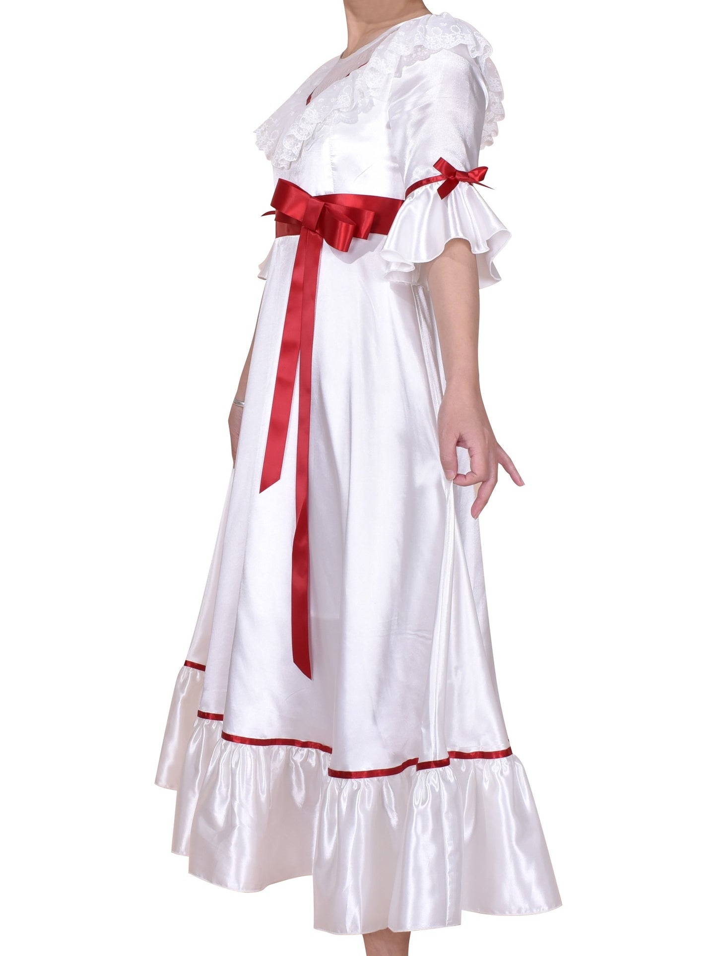 Girls Dress Mom's Costume Cosplay for Annabelle Halloween Party White
