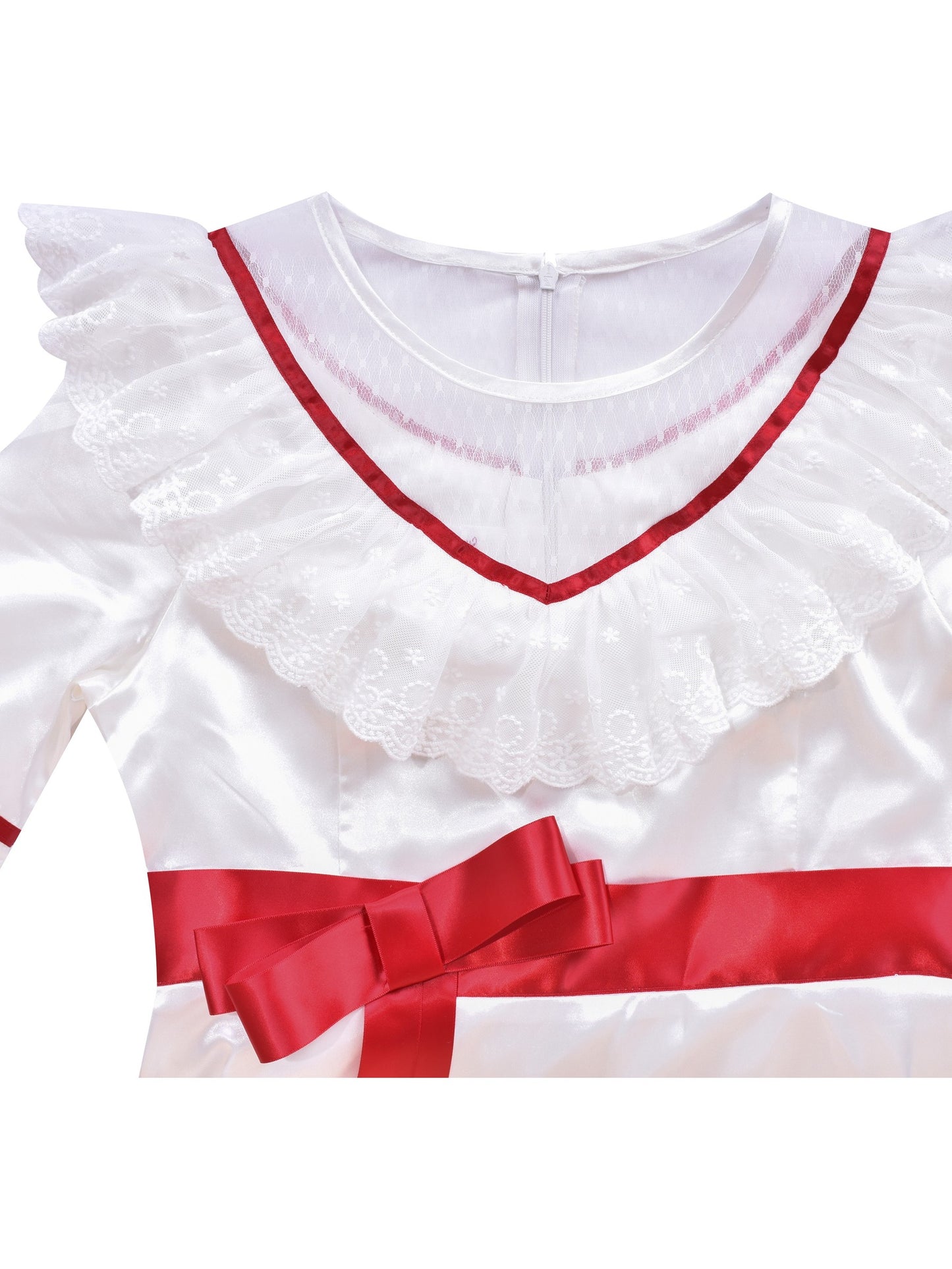Girls Dress Mom's Costume Cosplay for Annabelle Halloween Party White