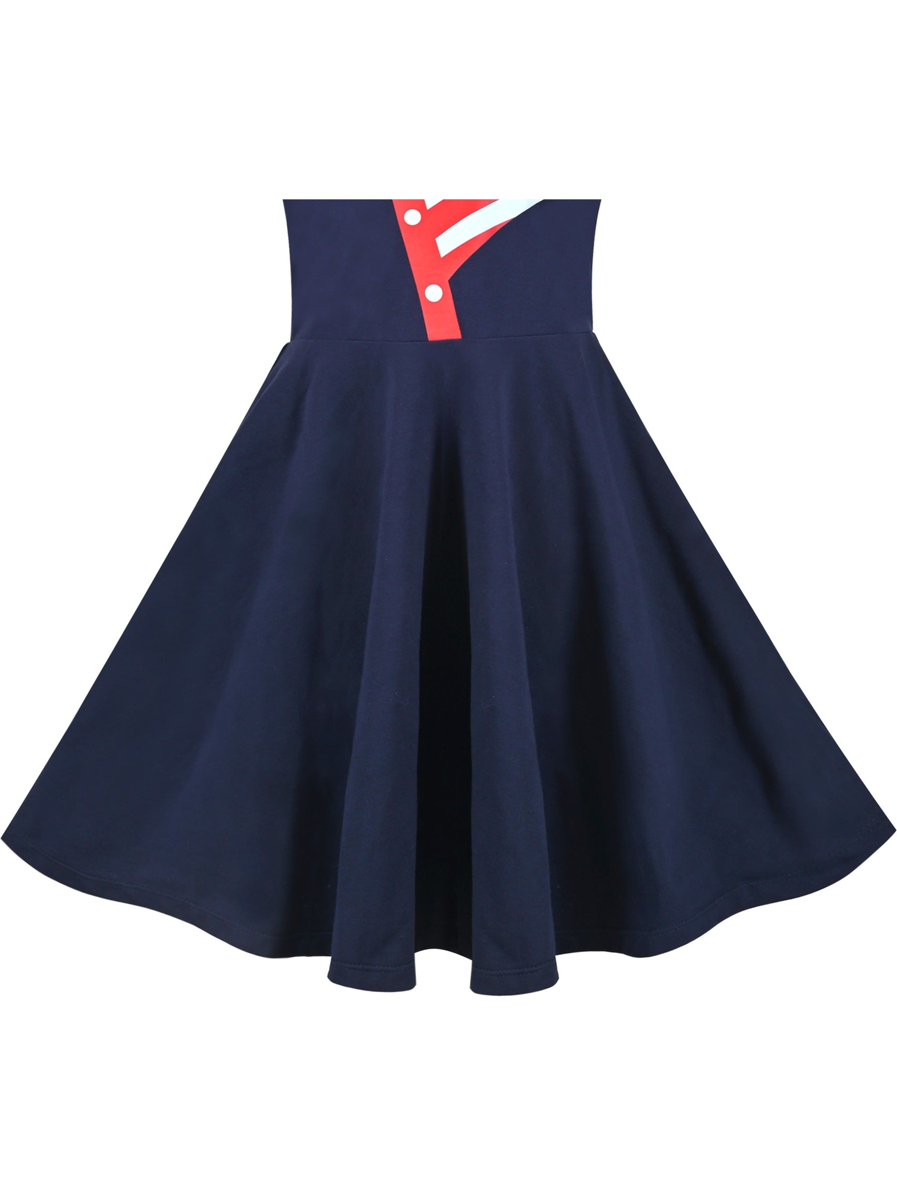 Girls Dress Blue Dot Rabbit Bunny Knitted Cotton Sundress Blue