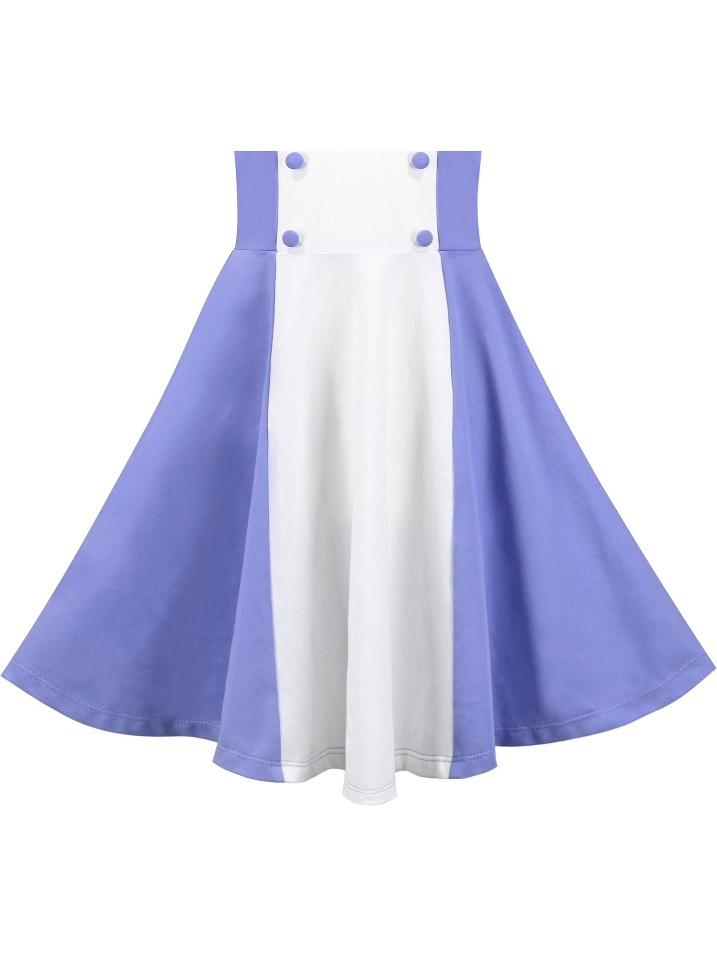 Girls Dress Blue Dot Rabbit Bunny Knitted Cotton Sundress Blue