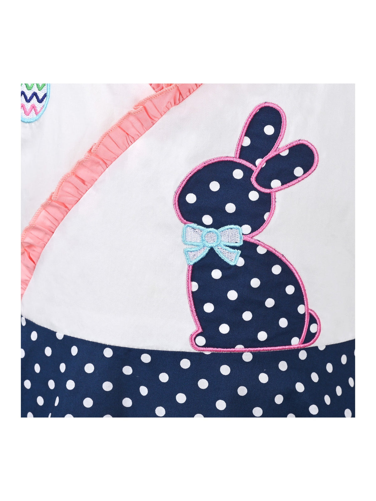 Girls Pink Heart Print Bow Tie Party Sundress Kids Clothes SZ - Blue Polka Dot