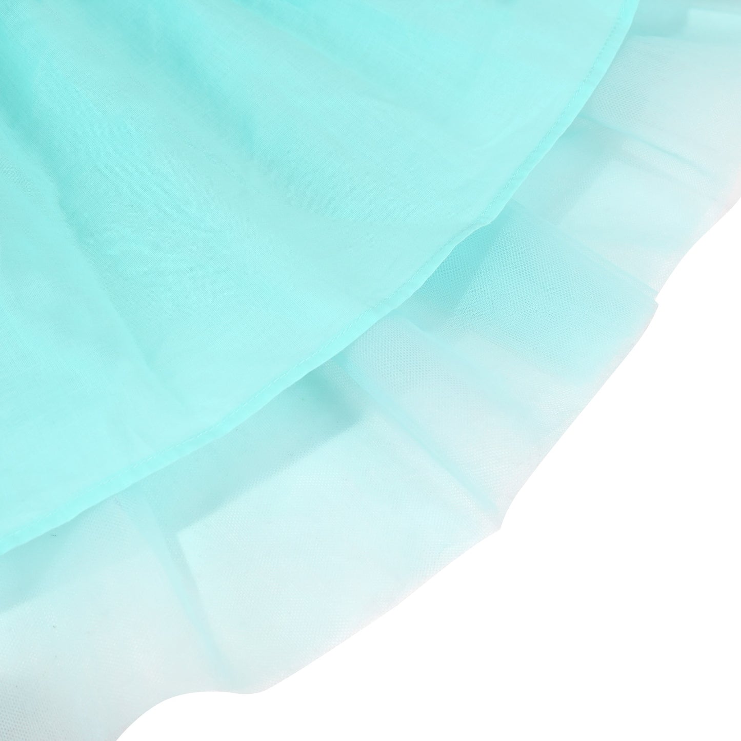 Girls Dress Dancing Girl Print Tutu Short Sleeve Sundress Blue