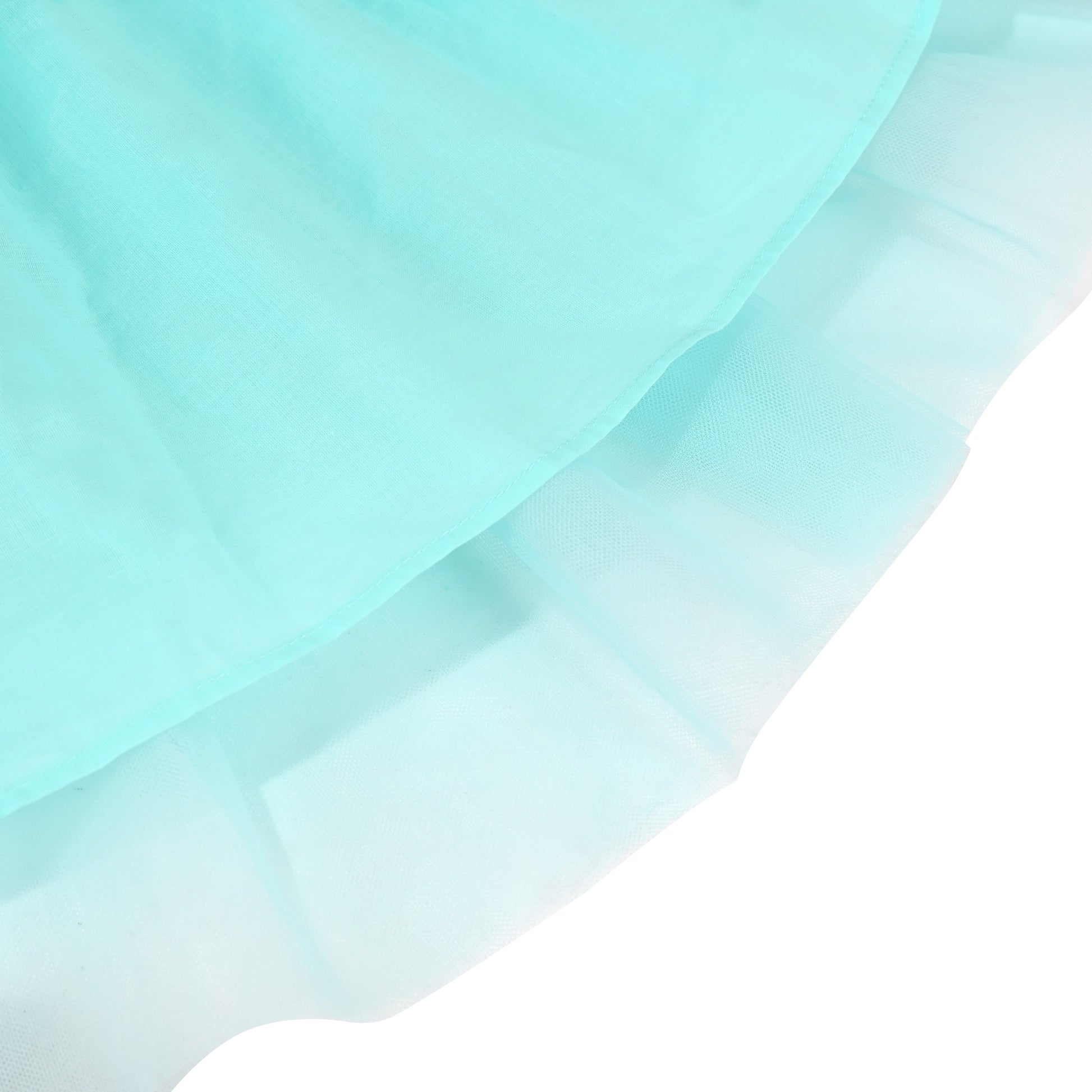Girls Dress Dancing Girl Print Tutu Short Sleeve Sundress Blue