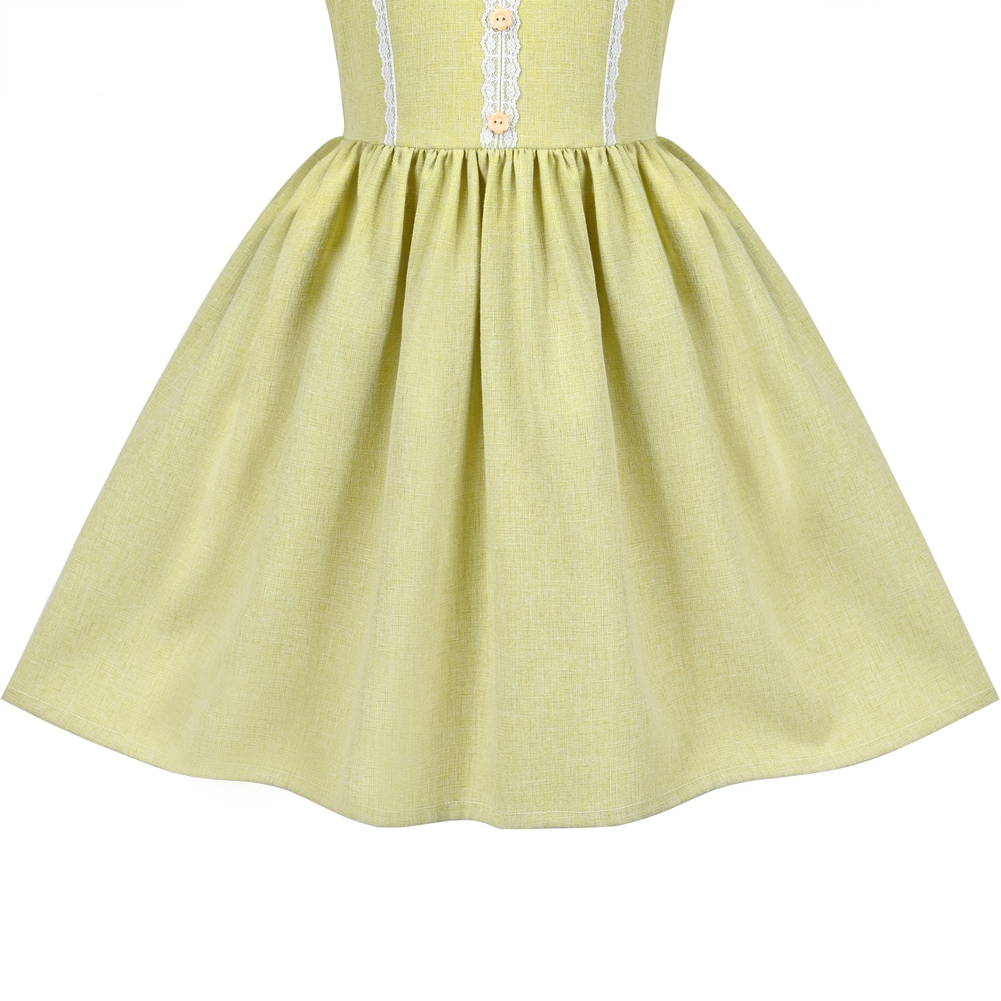 Girls Dress Purple Rainbow White Collar Short Sleeve Casual Birthday Green
