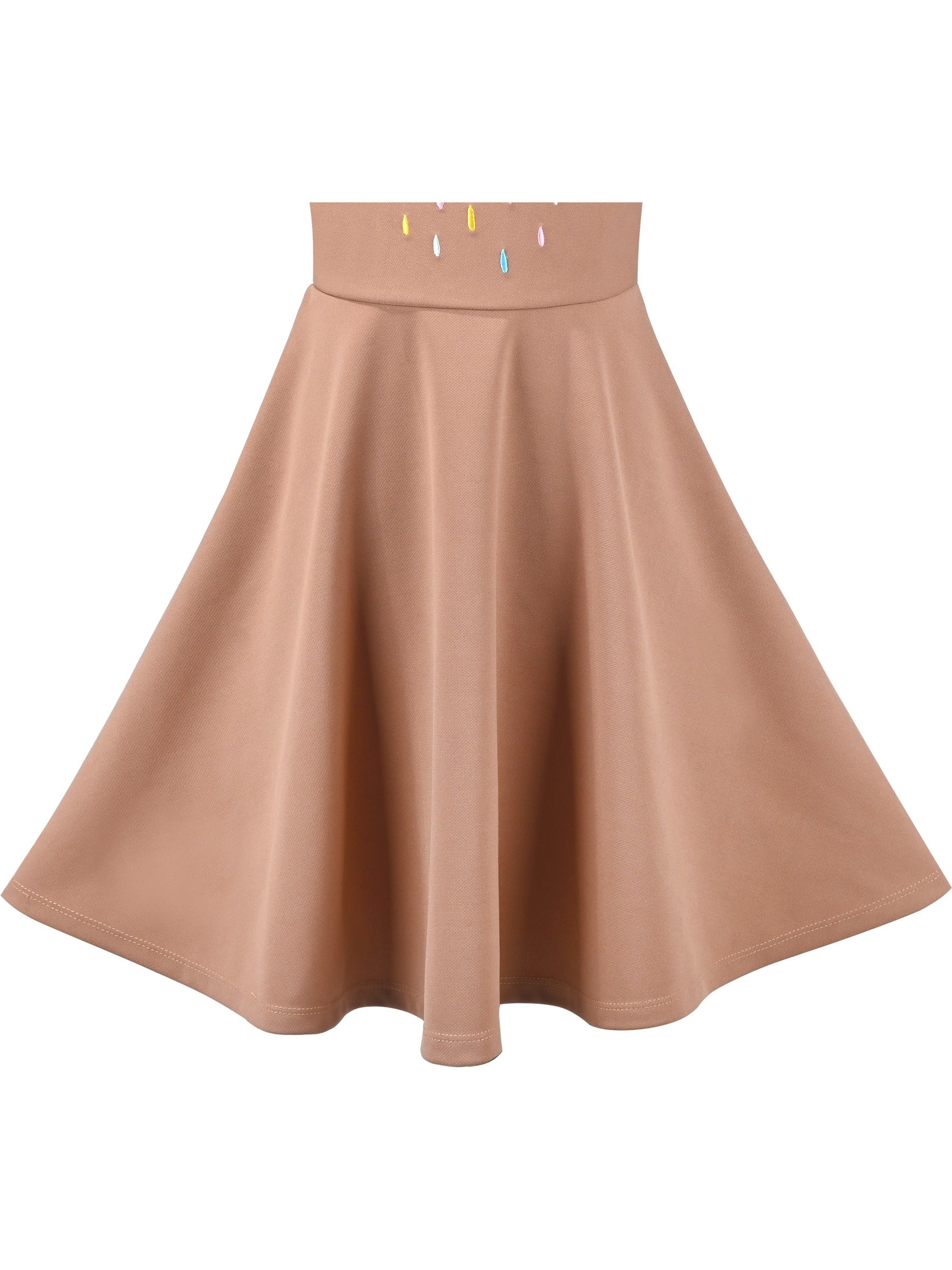 Girls Casual Dress Watermelon Tank Summer Sundress Brown