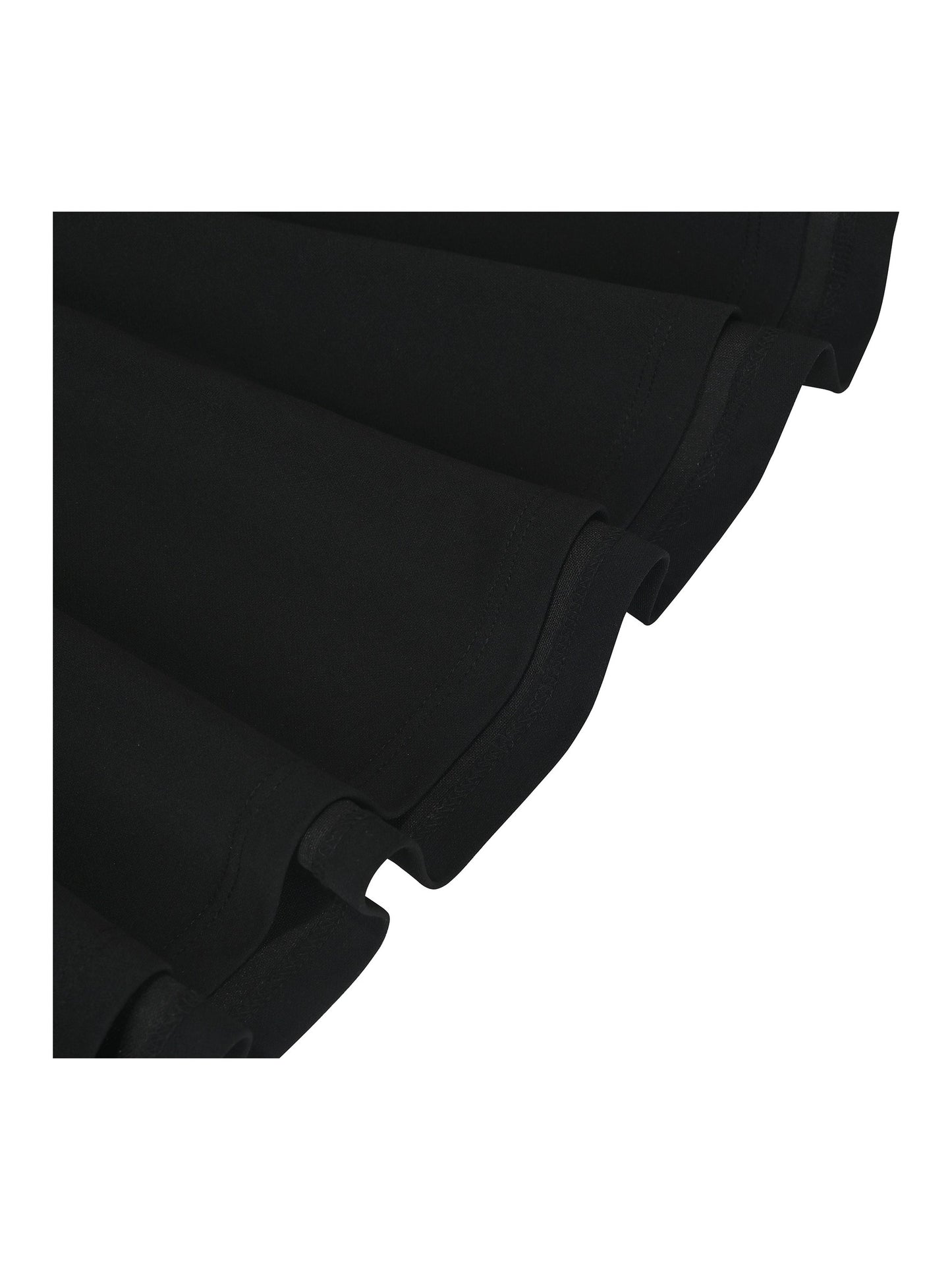 Girls Dress White Solid A-line Retro Puff Sleeve Casual Spring Summer Black