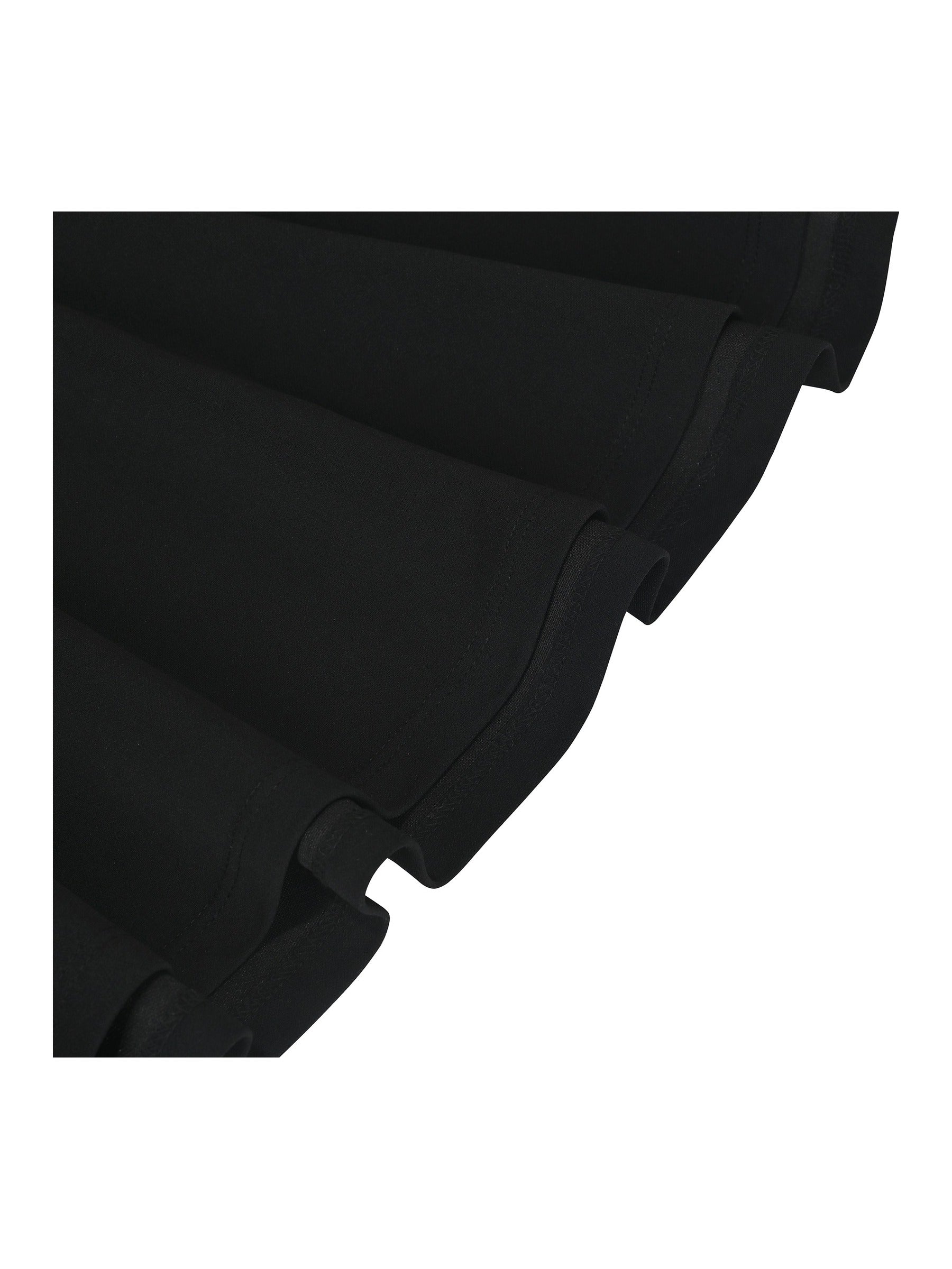Girls Dress White Solid A-line Retro Puff Sleeve Casual Spring Summer Black
