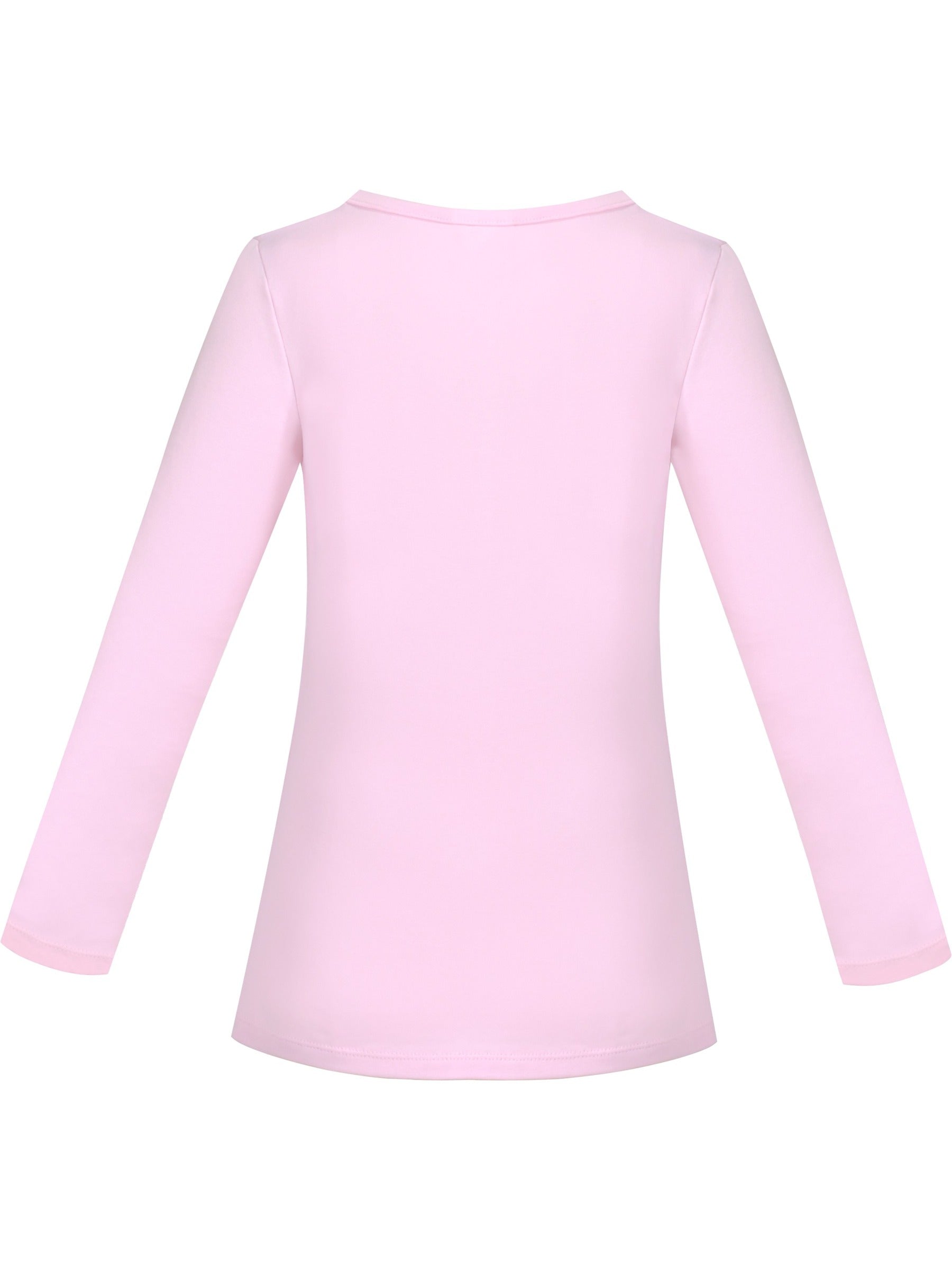 Girls Tee Purple Unicorn Magical Soft Cotton Ruffle Long Sleeve Casual Pink