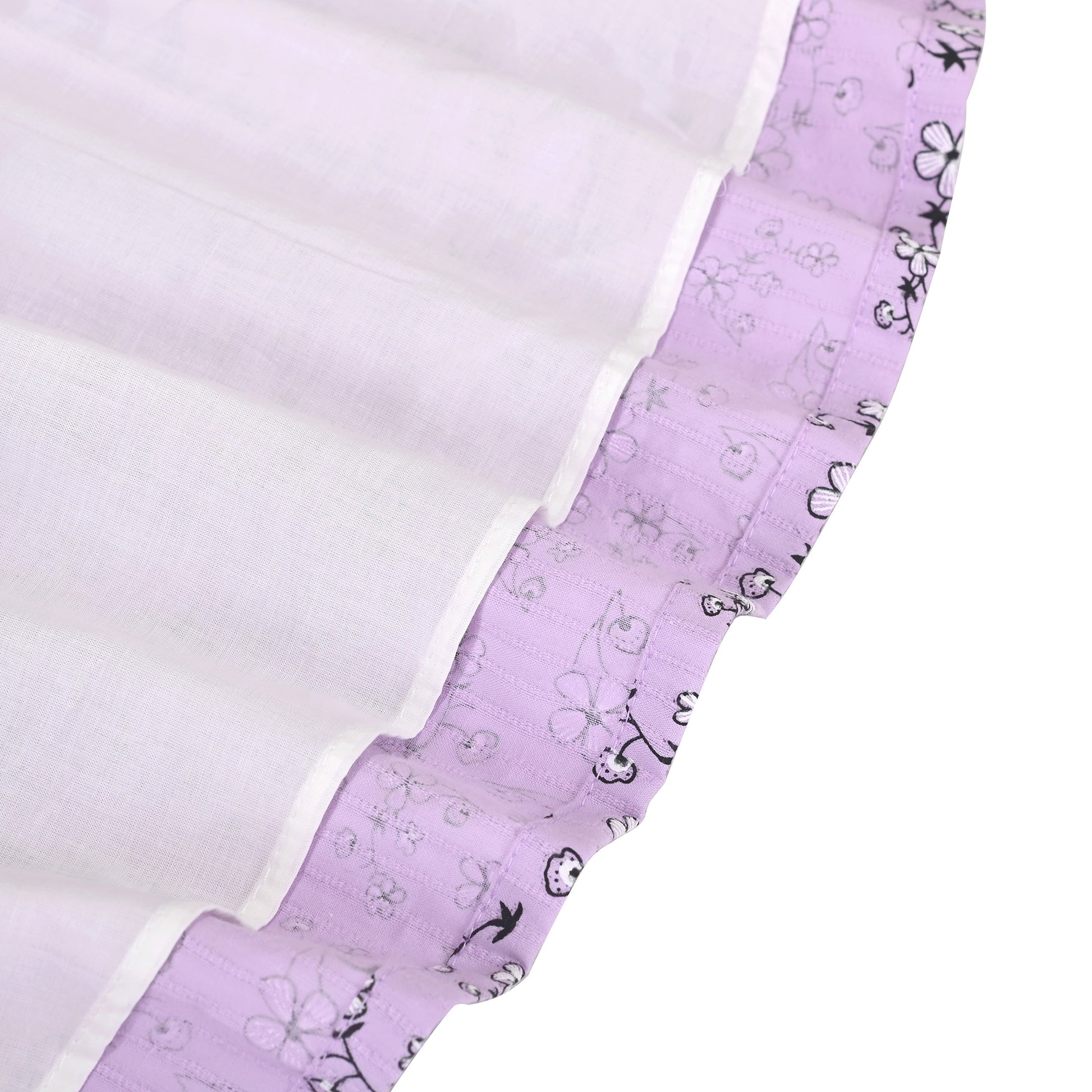 Girls Dress Purple Rainbow White Collar Short Sleeve Casual Birthday Purple