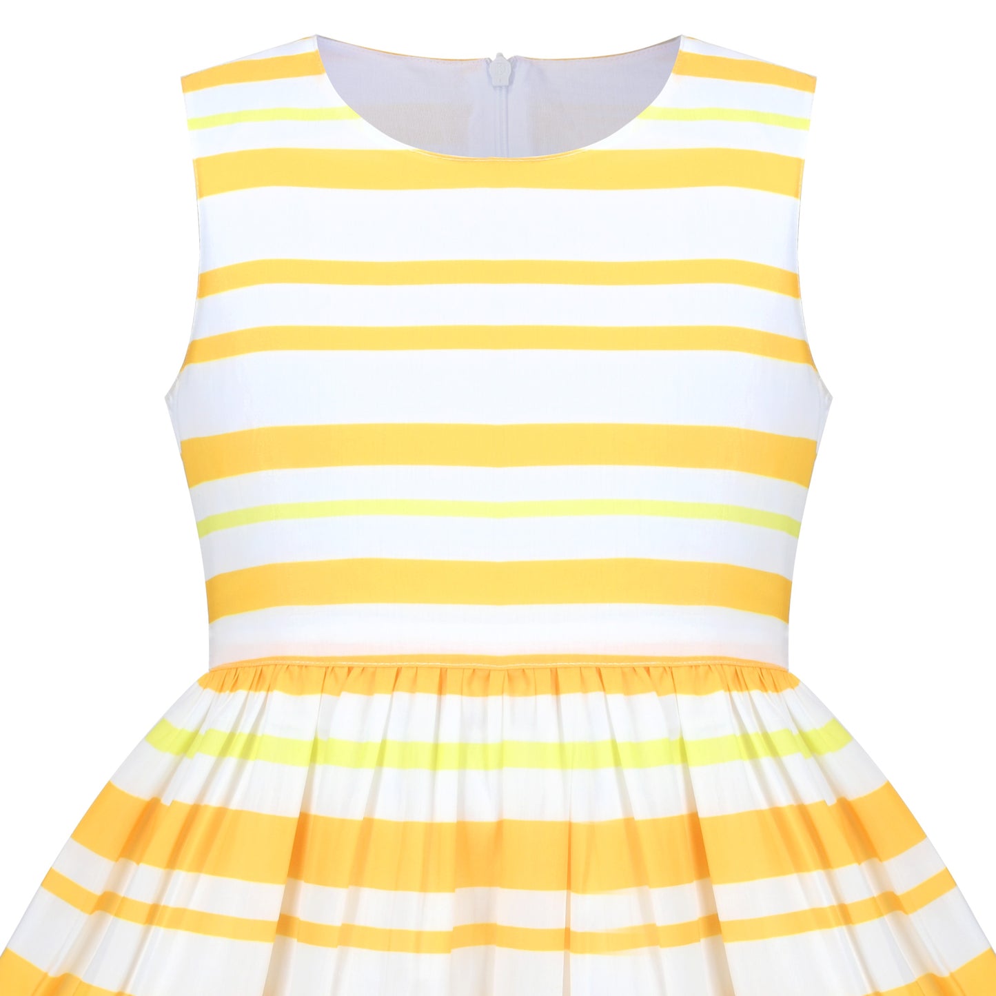 Girls Dress Black Striped Pink Flower Sundress Yellow