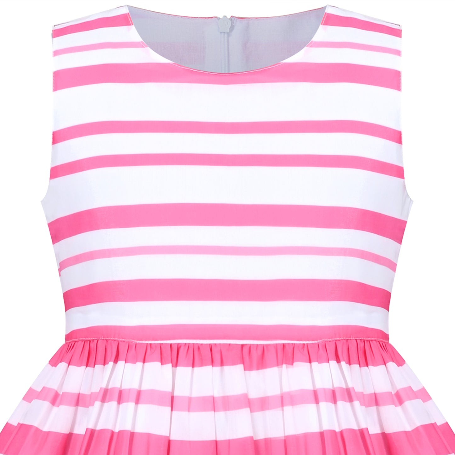 Girls Dress Black Striped Pink Flower Sundress Pink