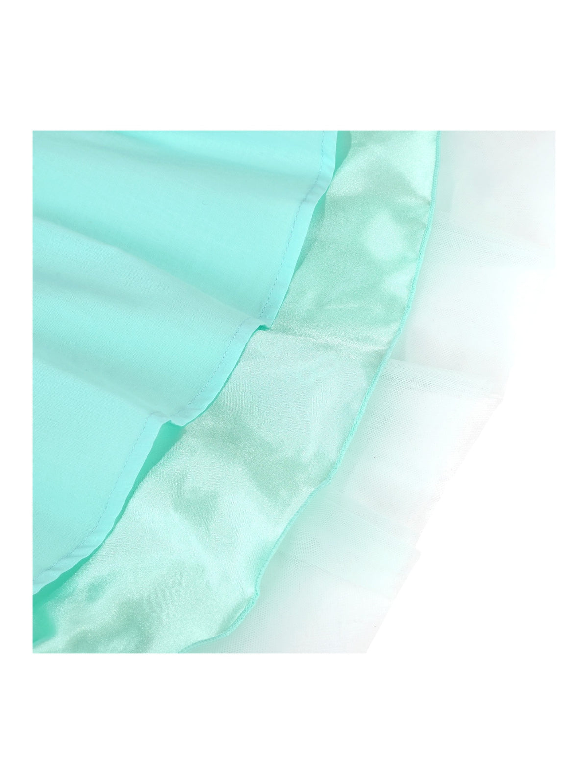 Girls Dress Sequin Mesh Party Wedding Princess Tulle Red - Turquoise Green
