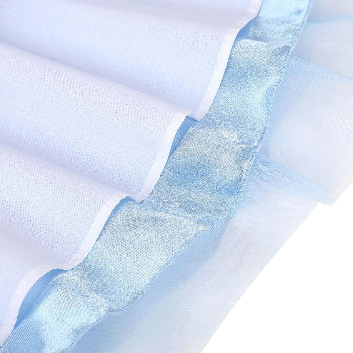 Girls Dress Sequin Mesh Party Wedding Princess Tulle Red - Light Blue