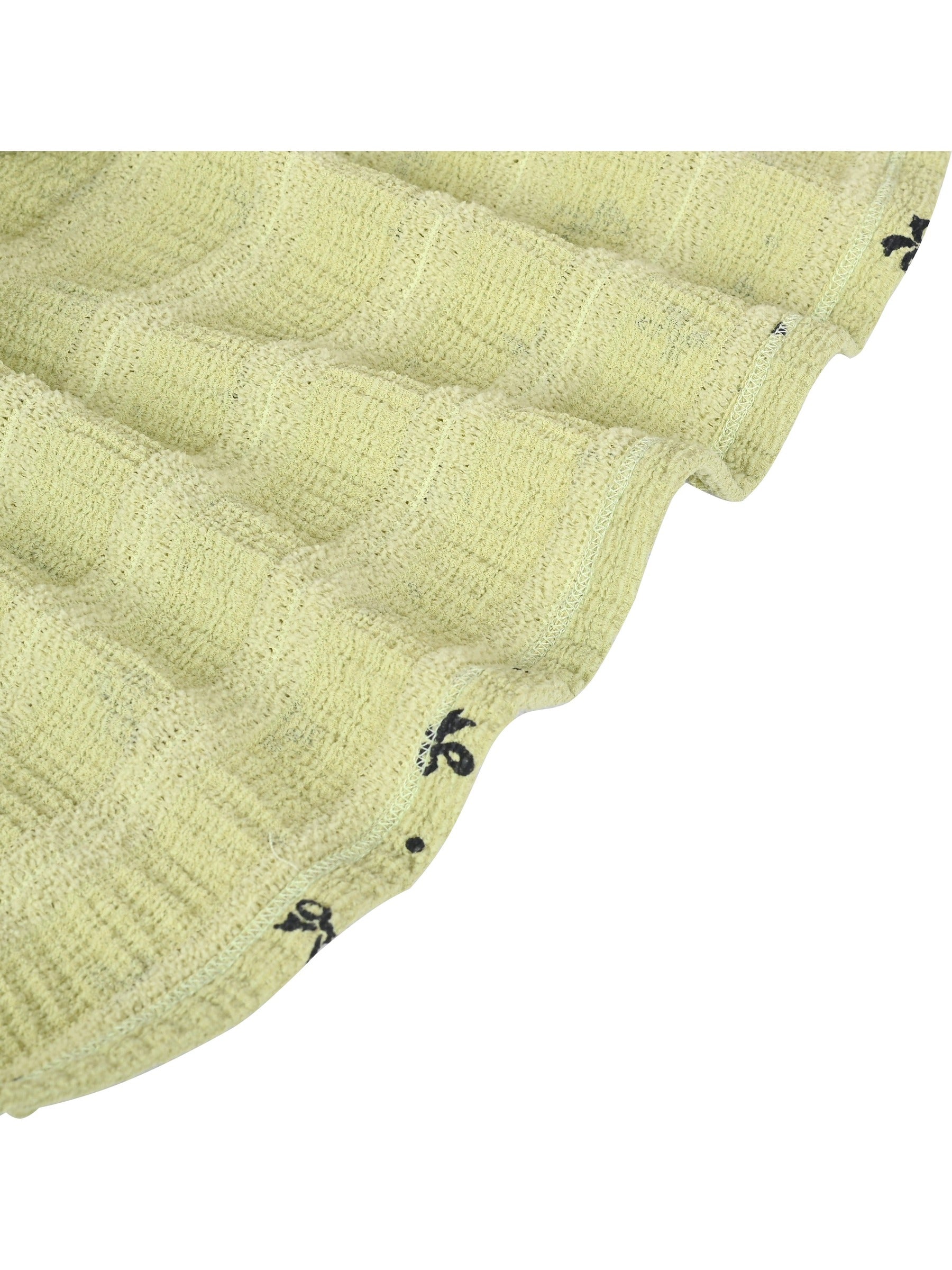 Girls Dress Green Butterfly Ruffle Lace Trim Soft Short Sleeve Summer Yellow