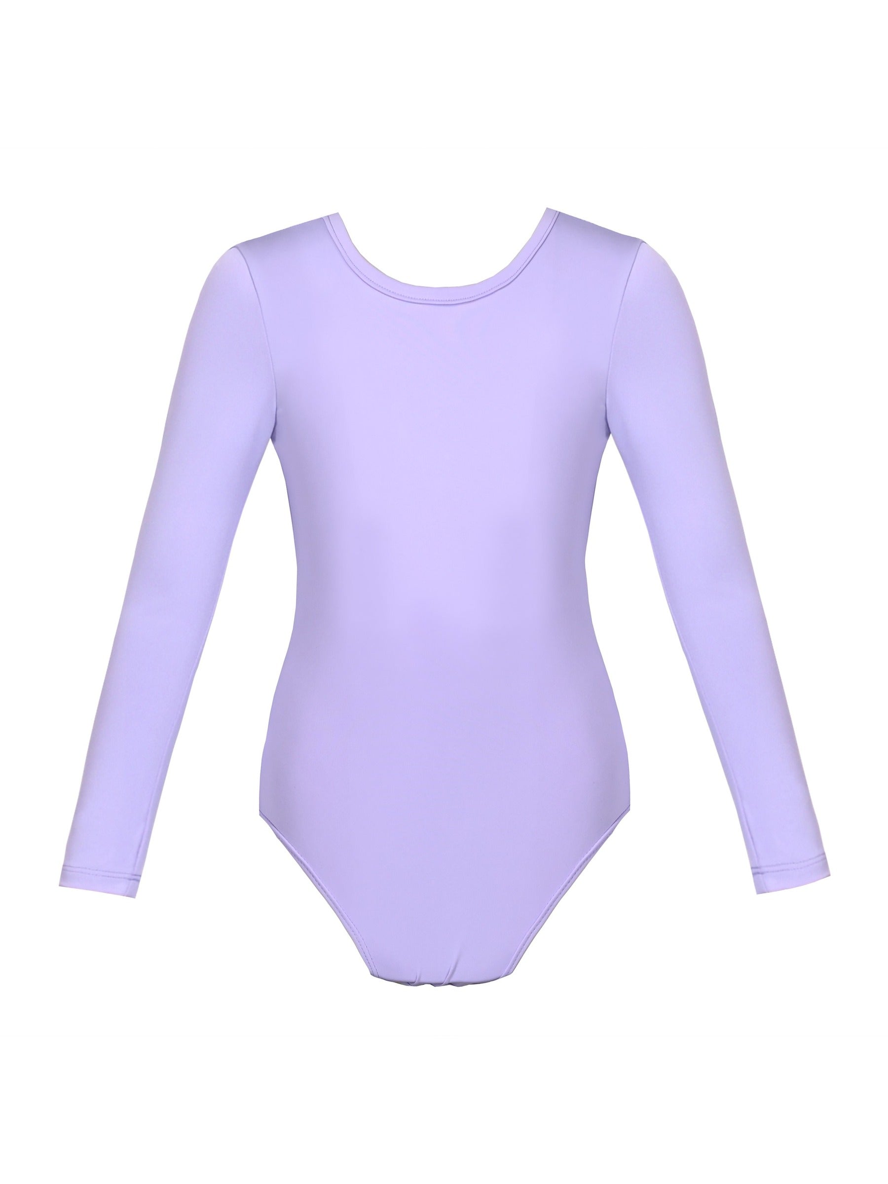 Girls Dress 2 Piece Set Purple Ballet Leotard Butterfly Tulle Long Sleeve Purple