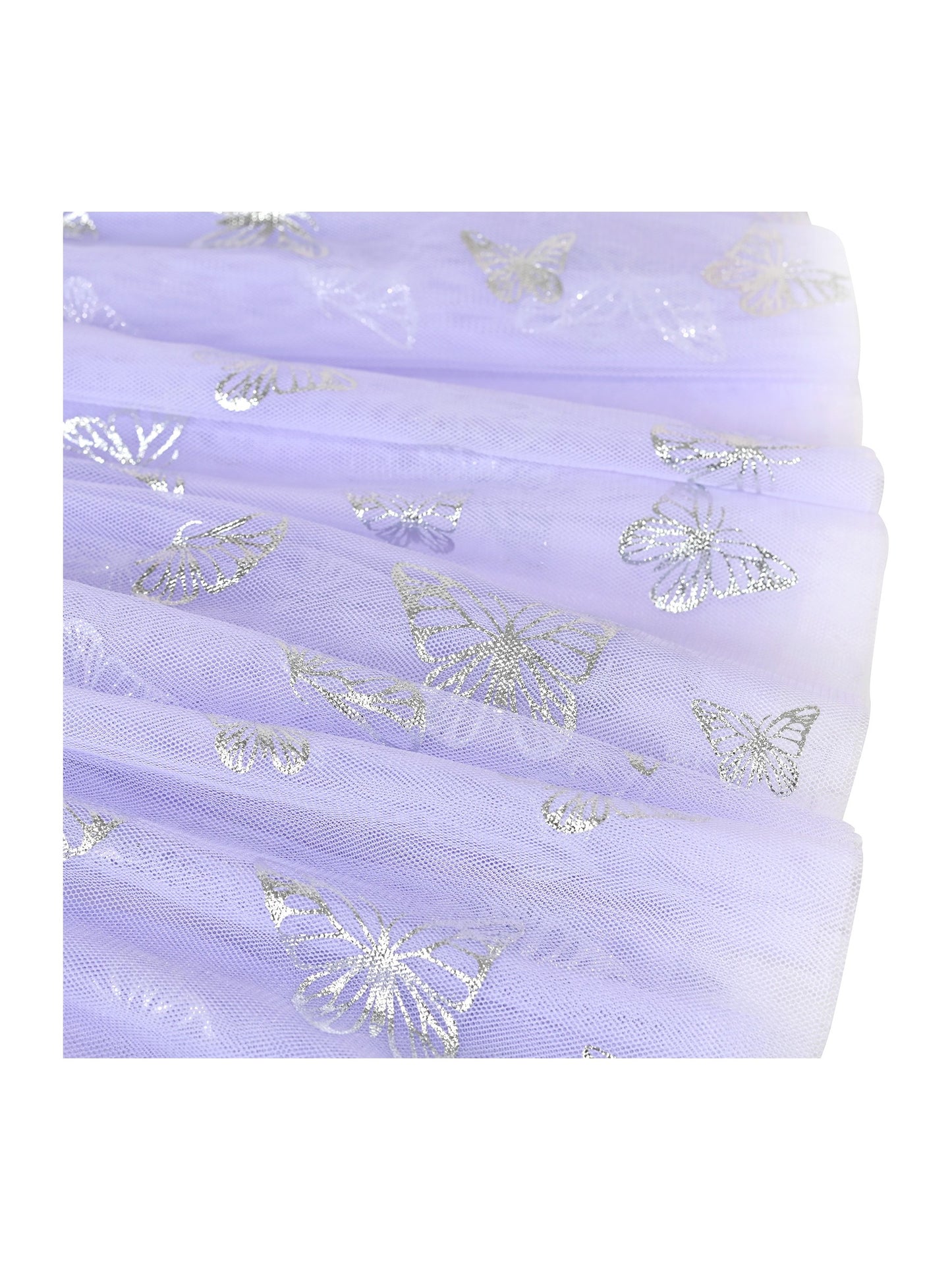 Girls Dress 2 Piece Set Purple Ballet Leotard Butterfly Tulle Long Sleeve Purple