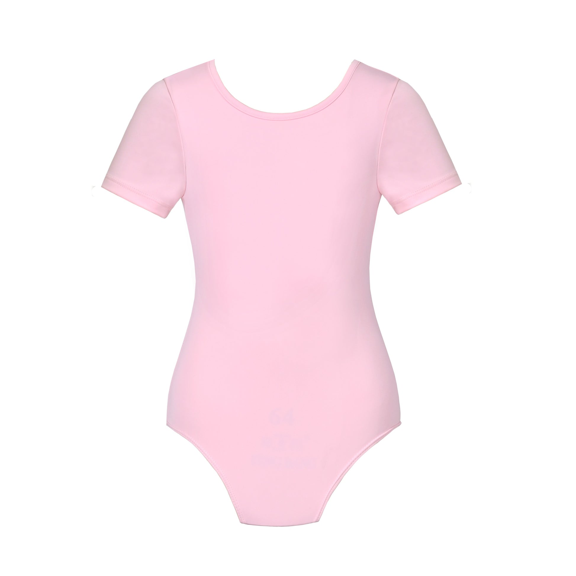Girls Dress 2 Piece Set Pink Wrap Style Ballet Basic Leotard Short Sleeve Pink