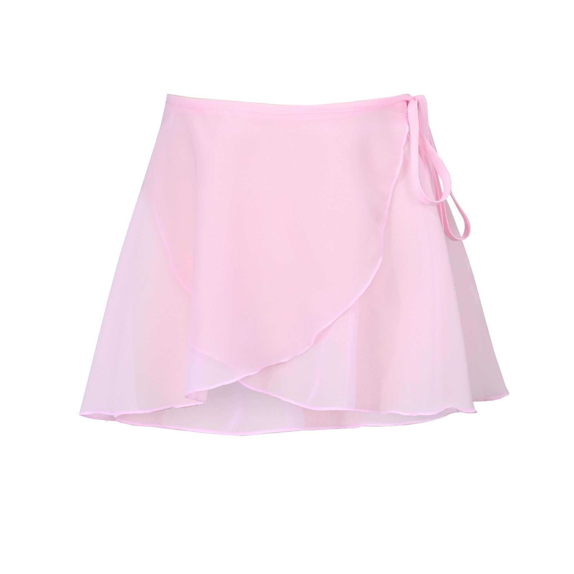 Girls Dress 2 Piece Set Pink Wrap Style Ballet Basic Leotard Short Sleeve Pink