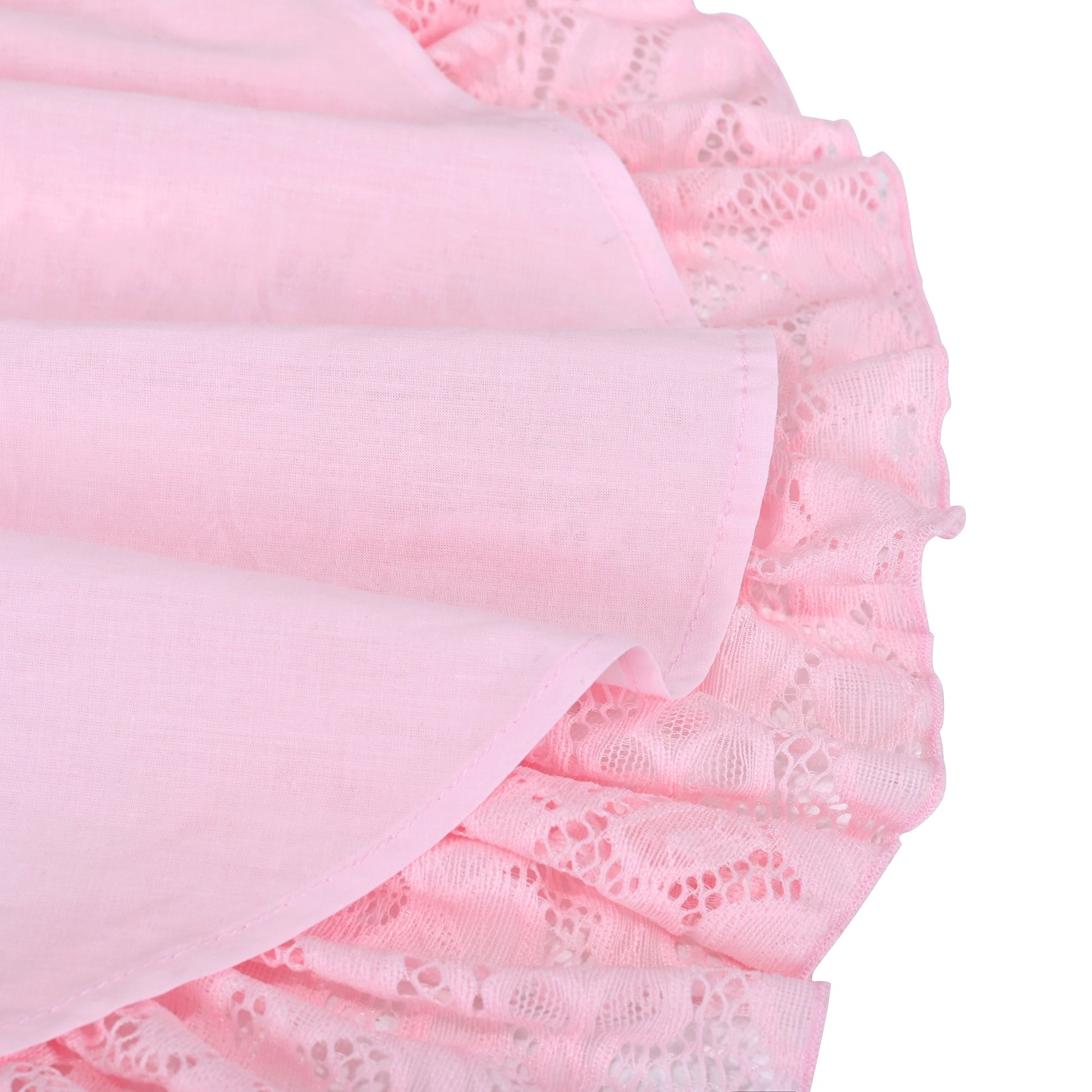 Girls Dress Lilac Lace Floral Hi-lo Strap Summer Holiday Elegant Princess Pink