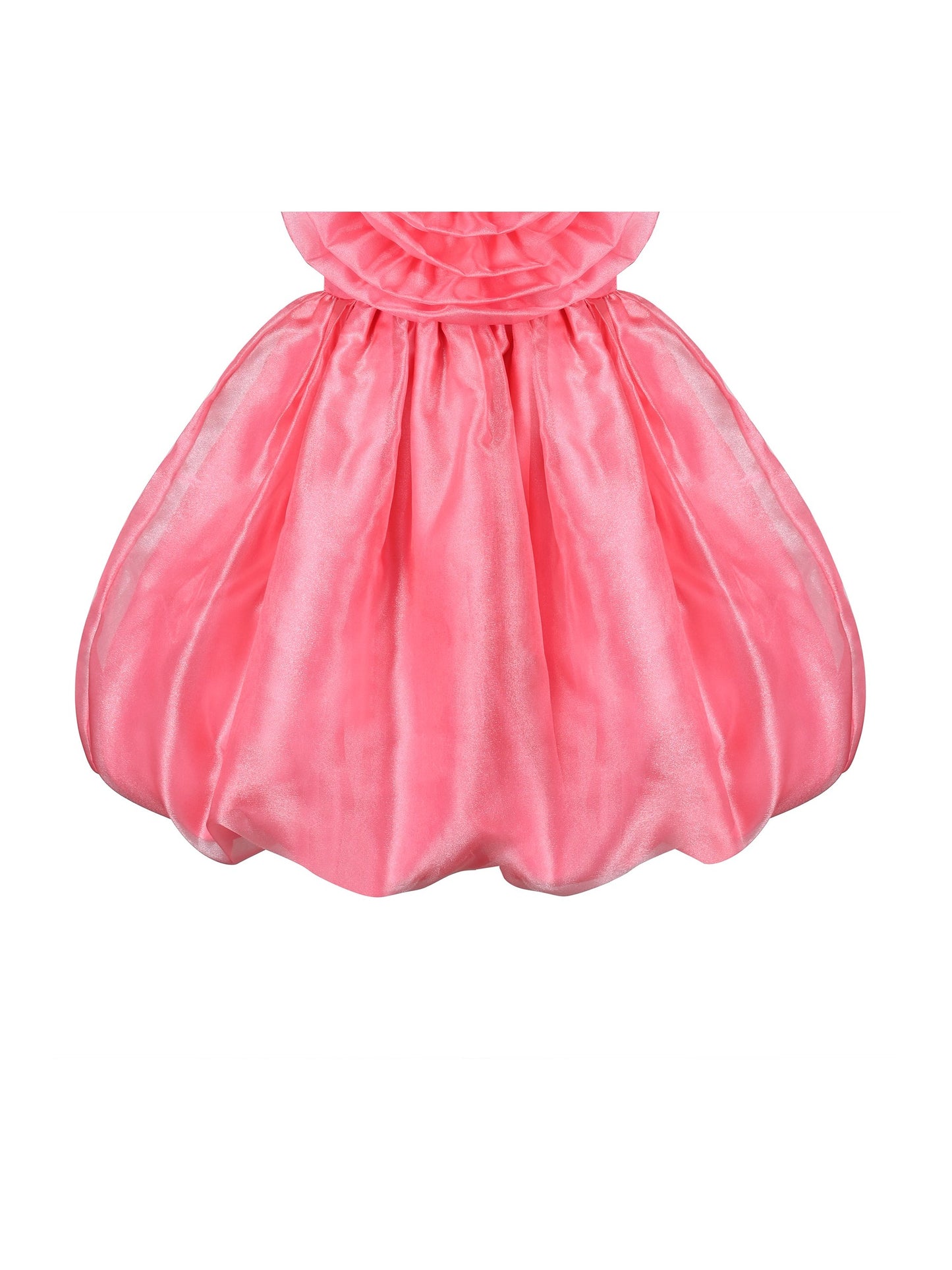 Girls Dress Purple Rose Flower Ruffle Sleeveless Strap Formal Party Red