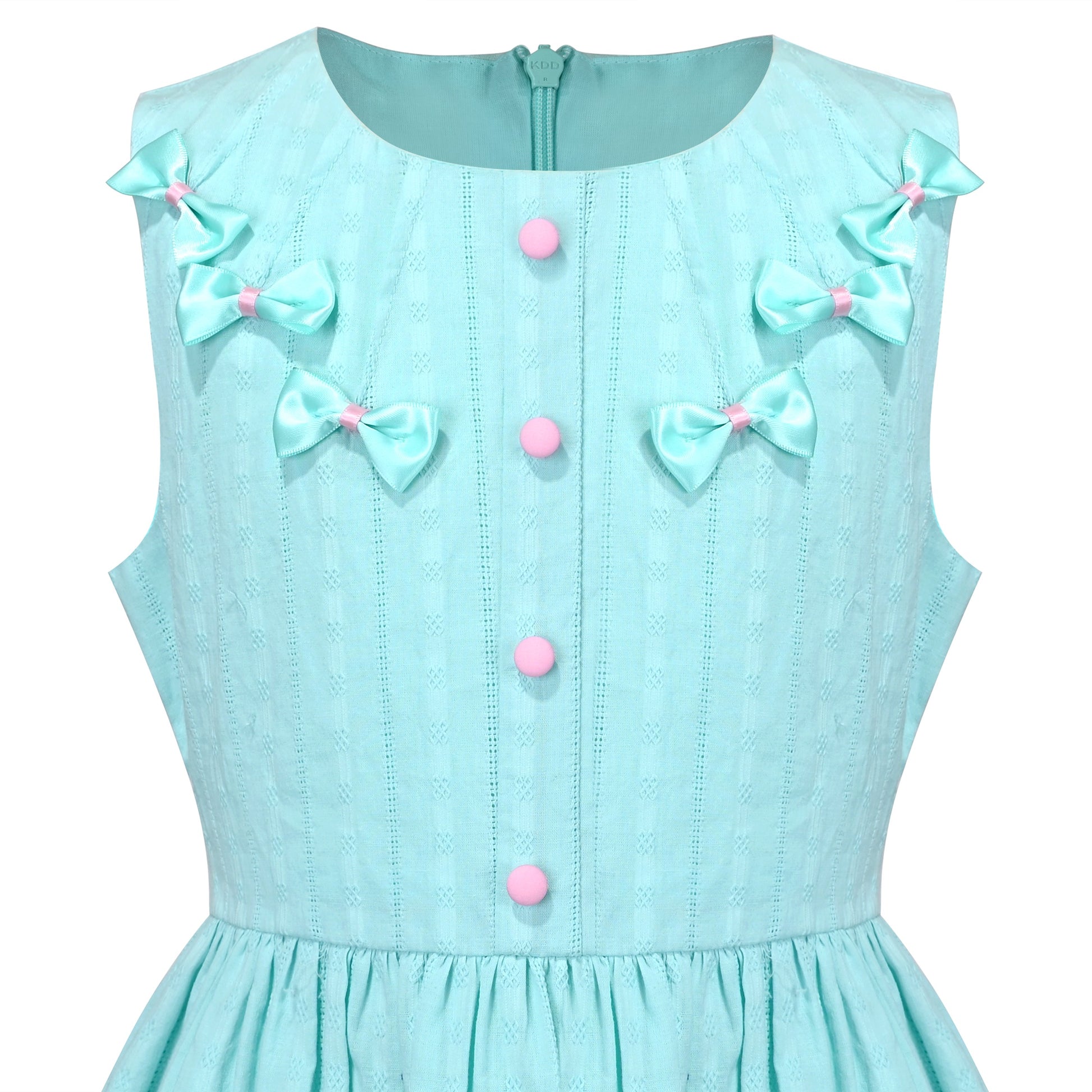 Flower Girls Dress Lace Trim Bow Communion Wedding Baptism Ceremony Birthday Formal Blue