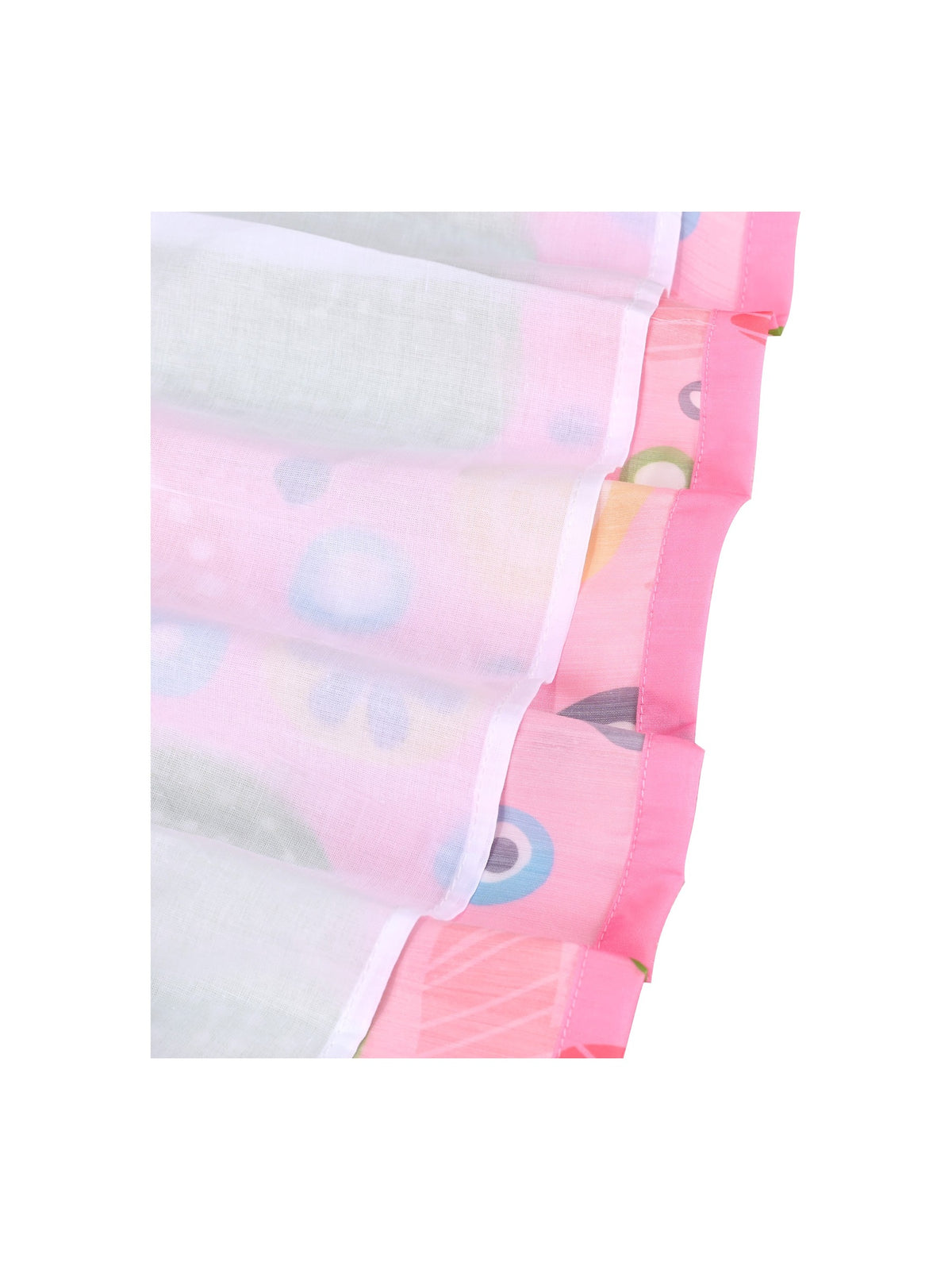 Girls Dress Brown Butterfly Double Bow Tie Party Kids Sundress - Pink Green