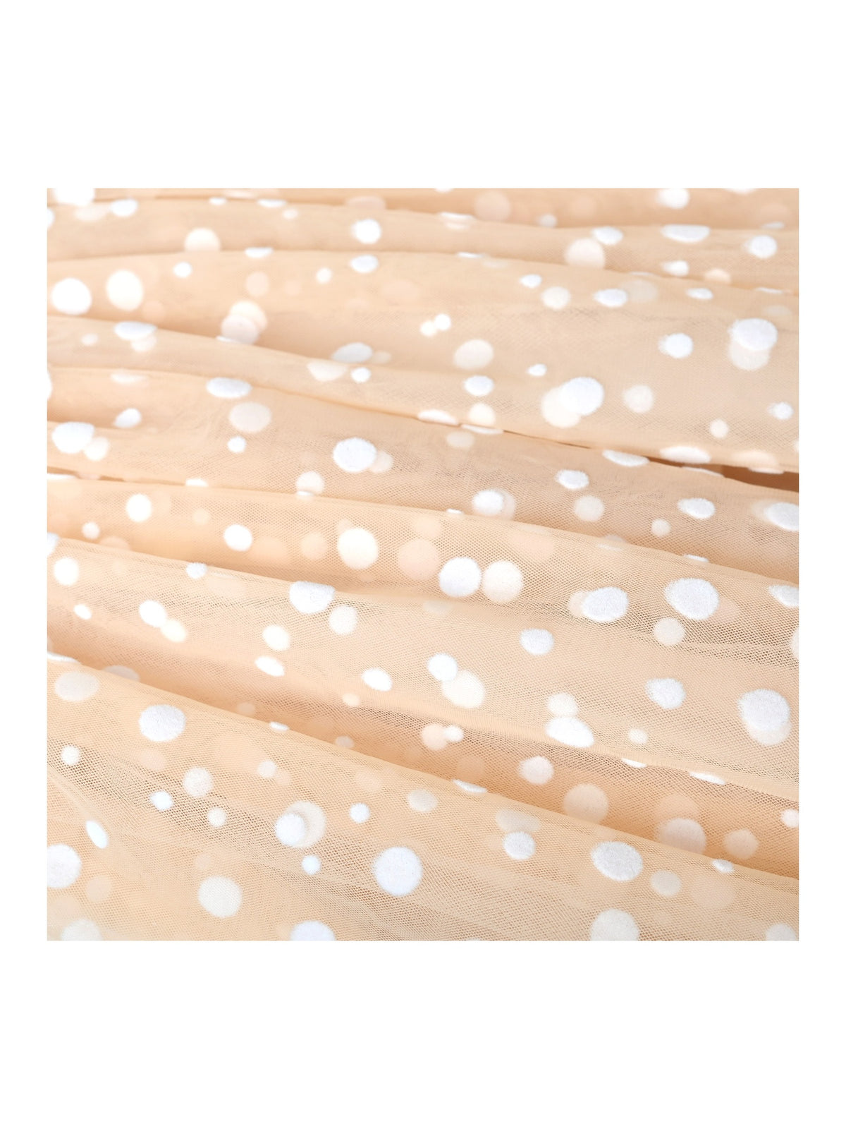 Girls Pink Floral Multilayer Ruffle Tulle Sleeveless Sequin Princess - Beige V Neck