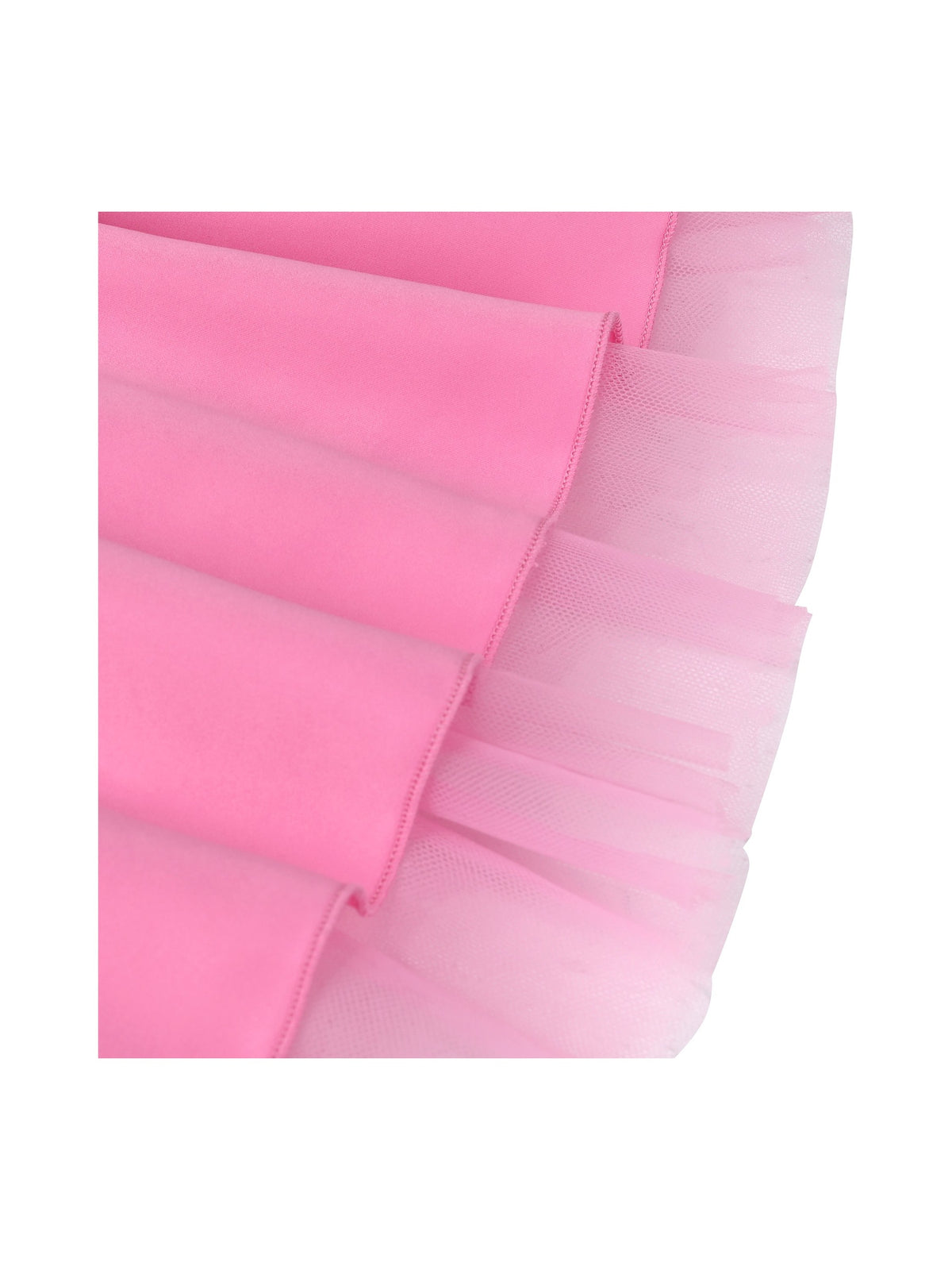 Girls Pink Floral Multilayer Ruffle Tulle Sleeveless Sequin Princess - Pink Rhinestone
