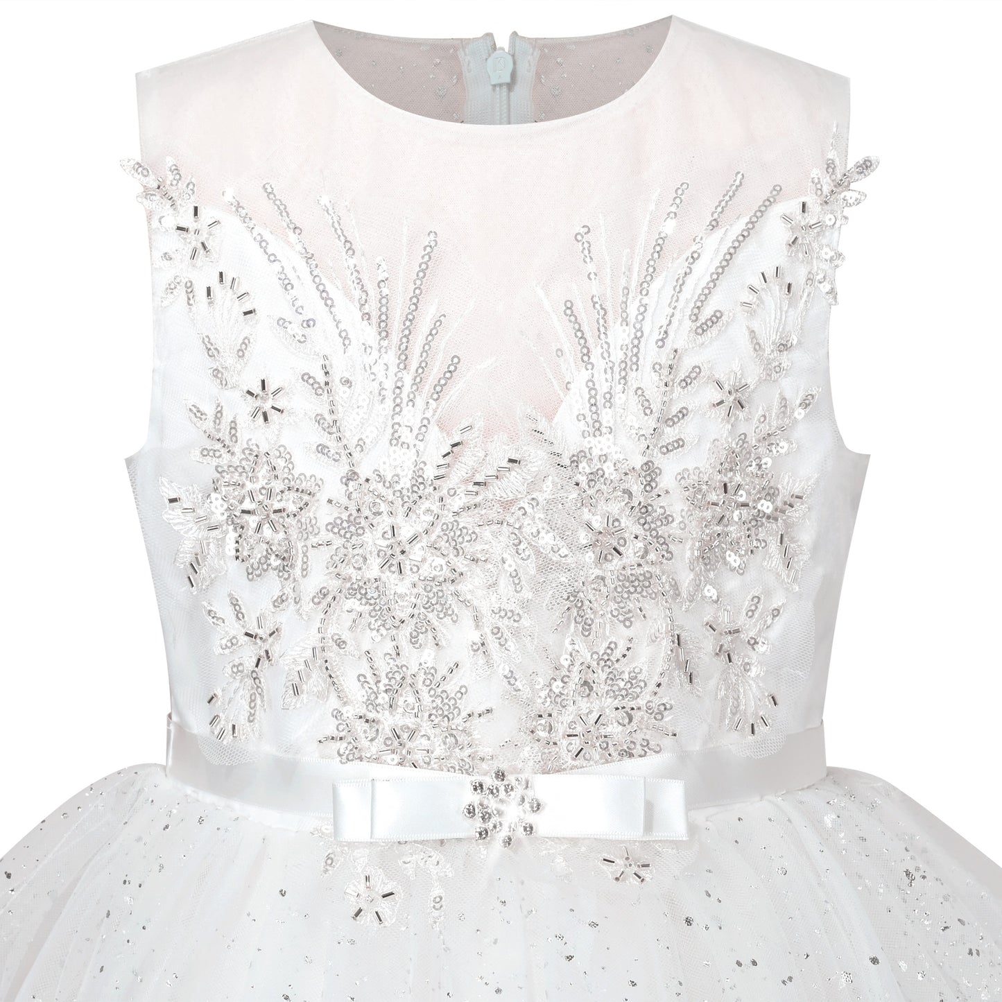 Flower Girls Dress White Wedding Pageant Bridesmaid Gown White
