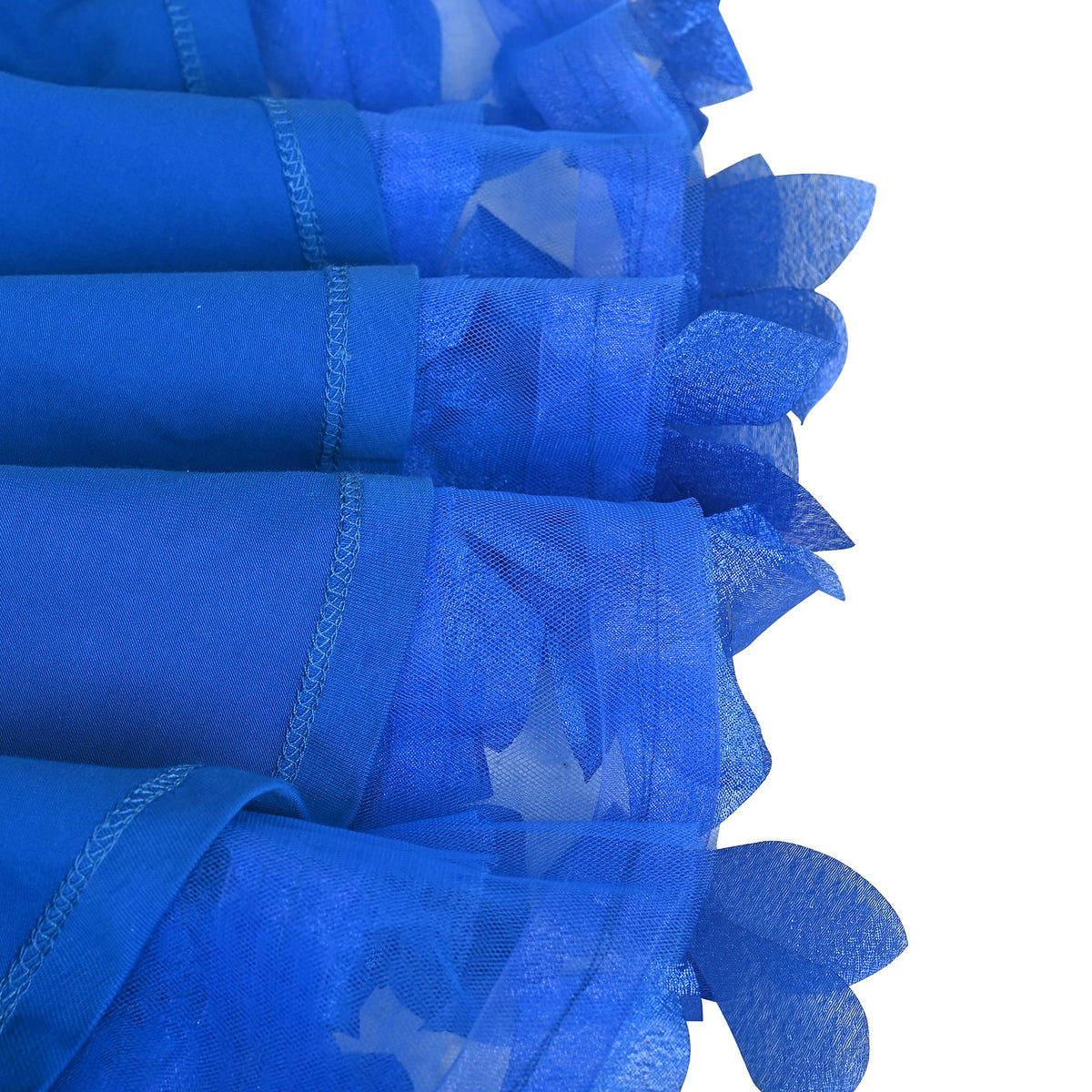Girls Dress Turquoise Dimensional Flower Birthday Wedding Dress - Blue
