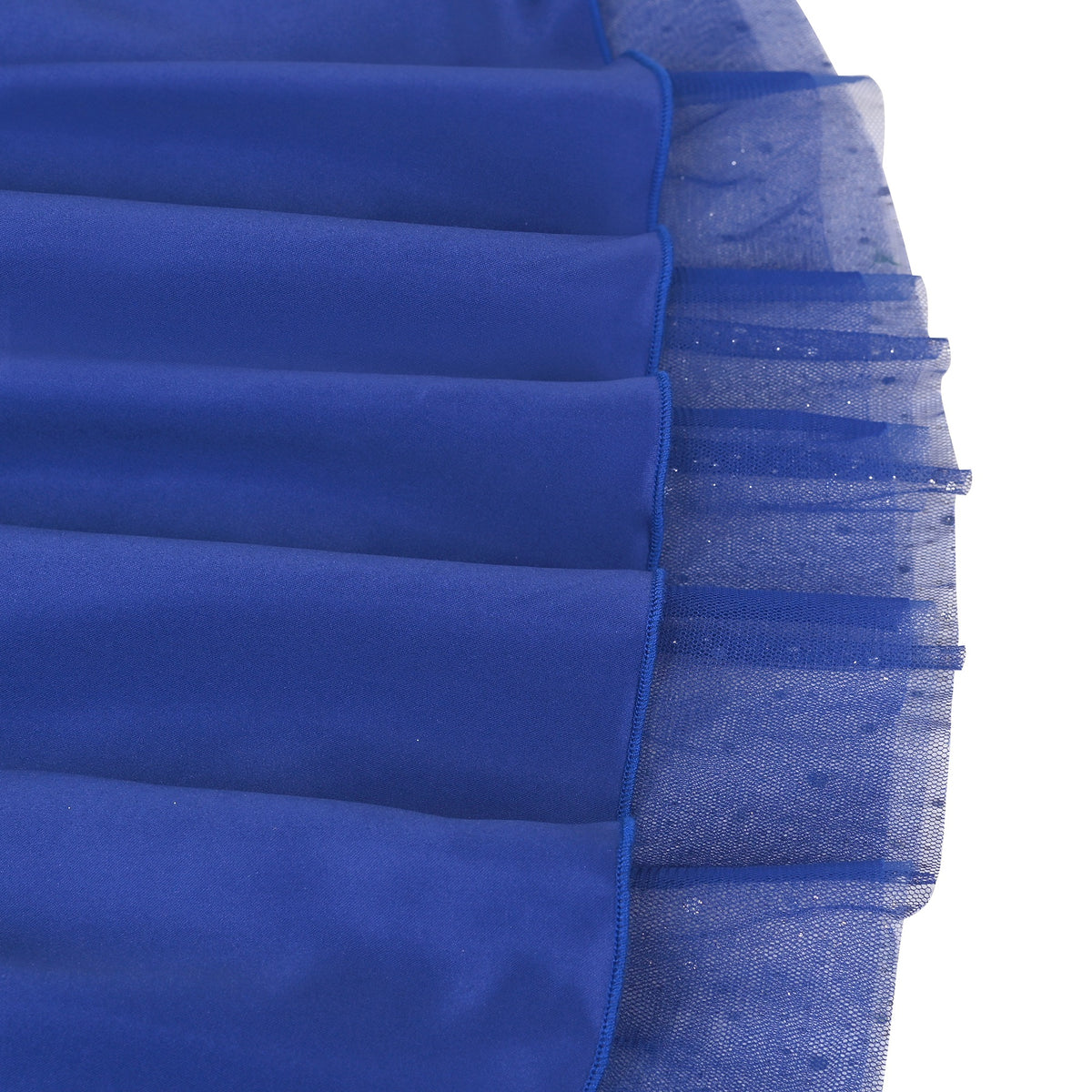 Girls Dress Green Lace Tulle Gradient Skirt Shiny Star Sleeveless - Blue