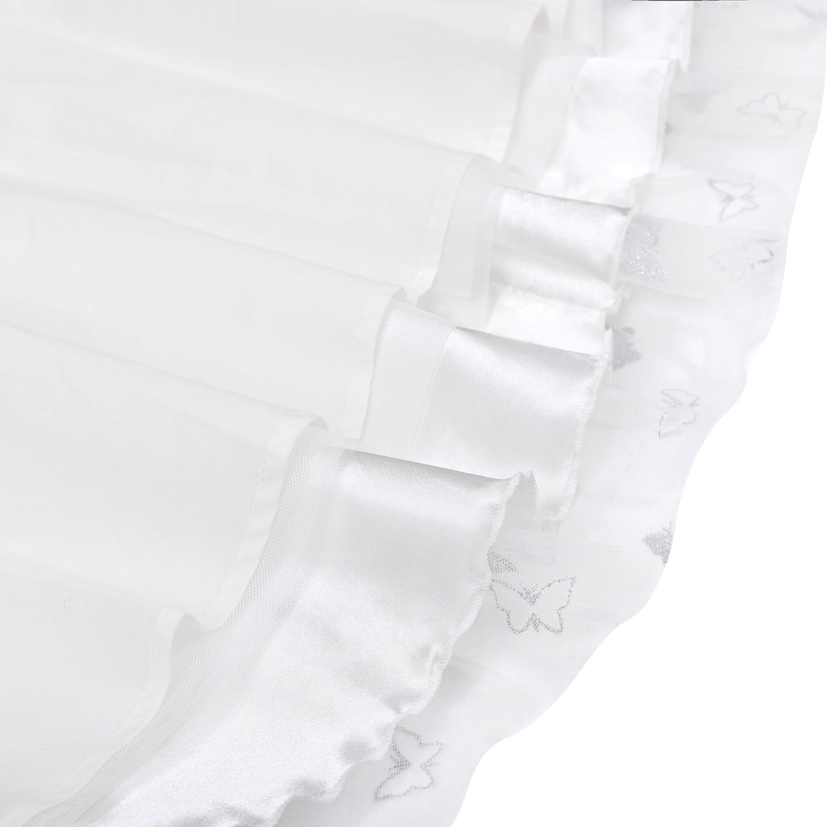 Girls Dress Red Tiered Layers Holiday Party Pageant Dress - White Butterfly