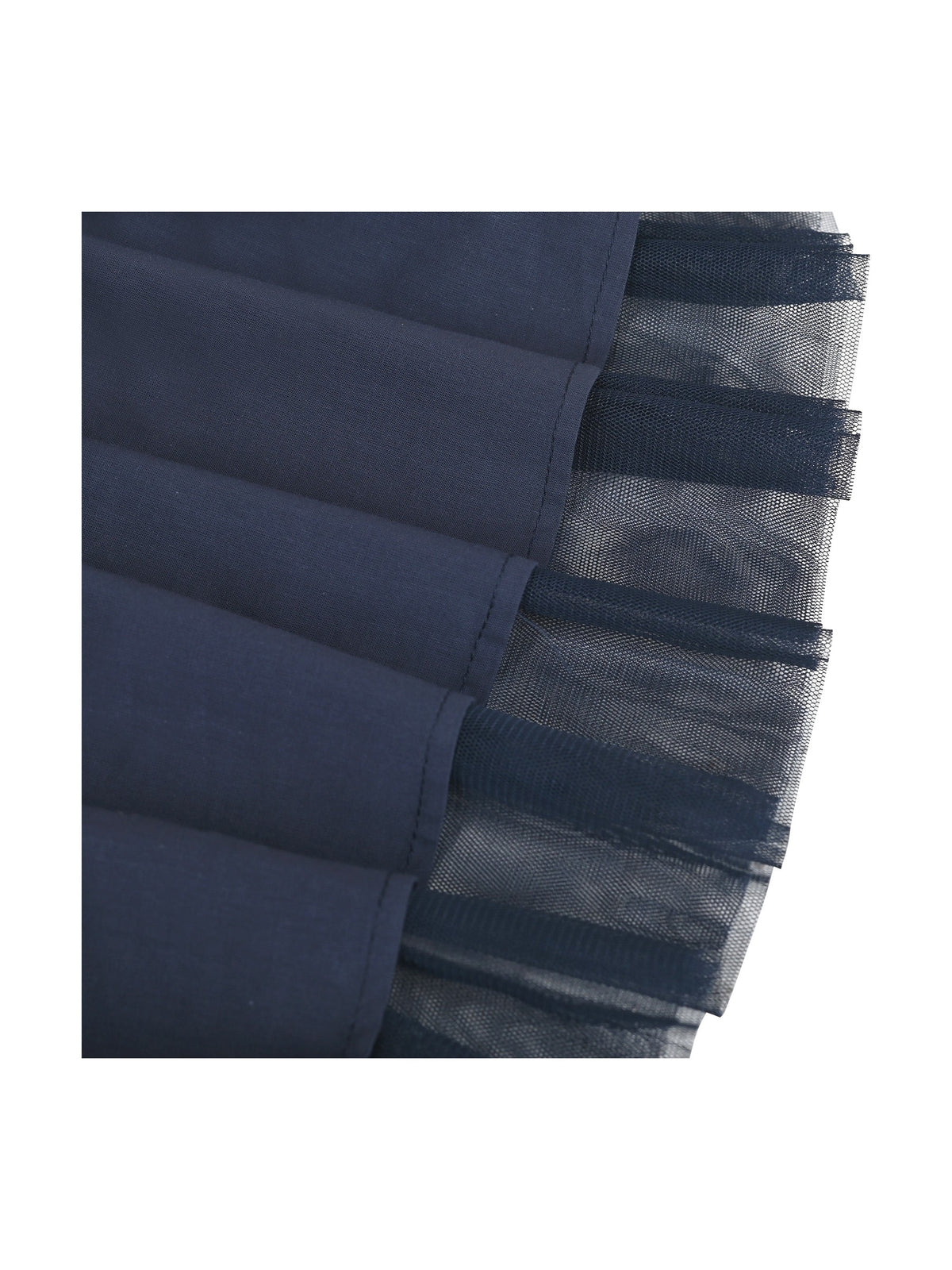 Girls Dress Tutu Skirt Cake Layered Grey Suspender Shiny Star Sleeveless - Navy Blue Striped