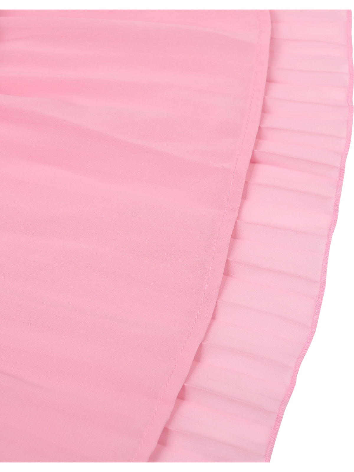 Girls Dress Coffee Halter Princess Lace Pleated Party Wedding Pageant - Pink